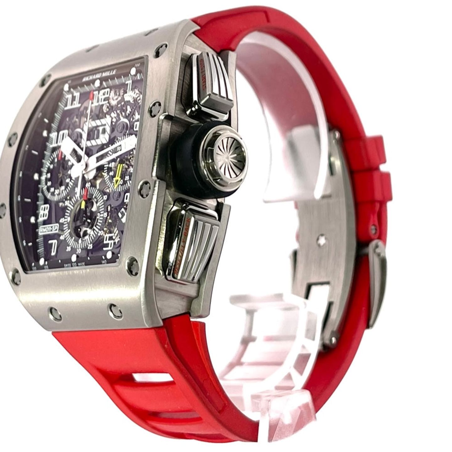 Richard Mille RM 011 RM011-AK-Ti (2012) - Transparant wijzerplaat 42mm Titanium (2/7)