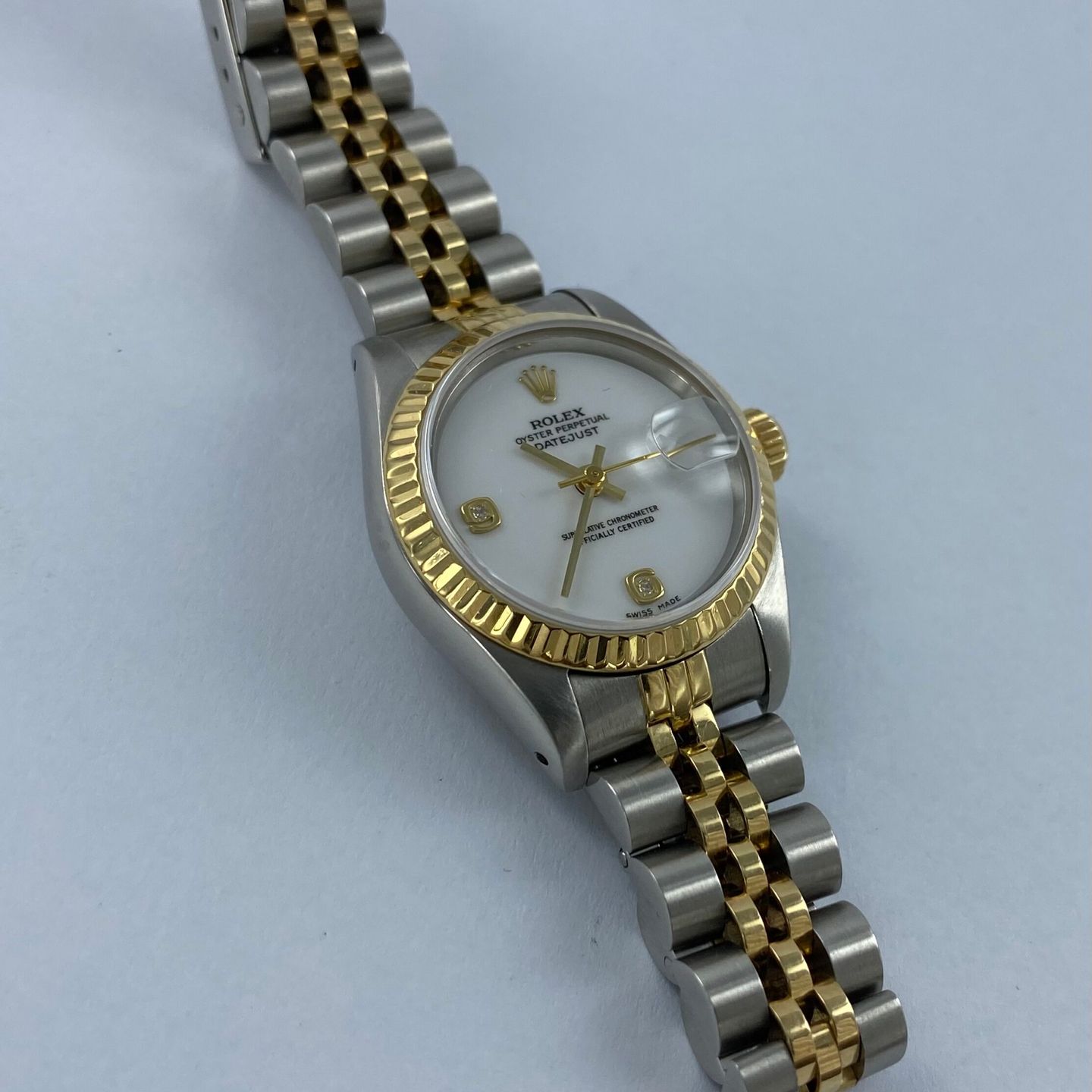 Rolex Lady-Datejust 6917 (1986) - White dial 26 mm Gold/Steel case (6/8)
