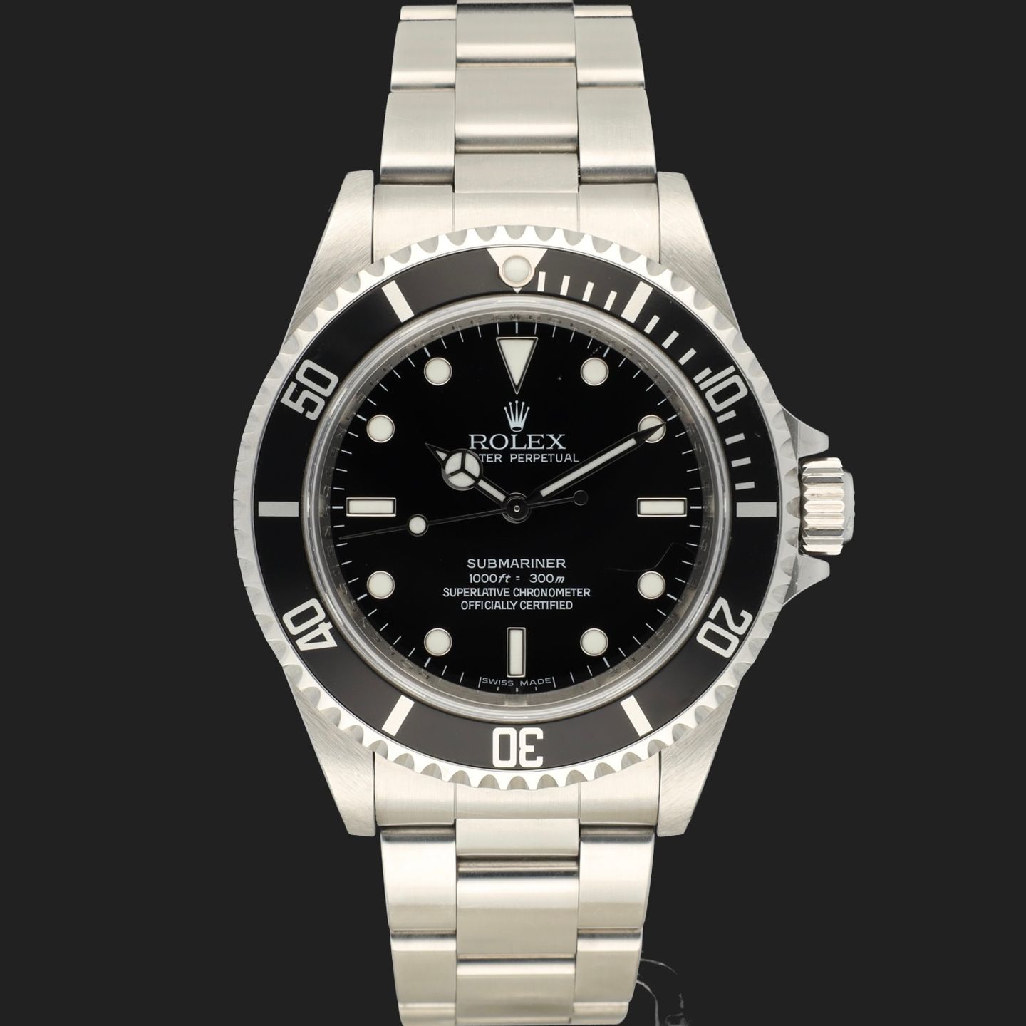 Rolex Submariner No Date 14060M (2008) - Zwart wijzerplaat 40mm Staal (3/8)