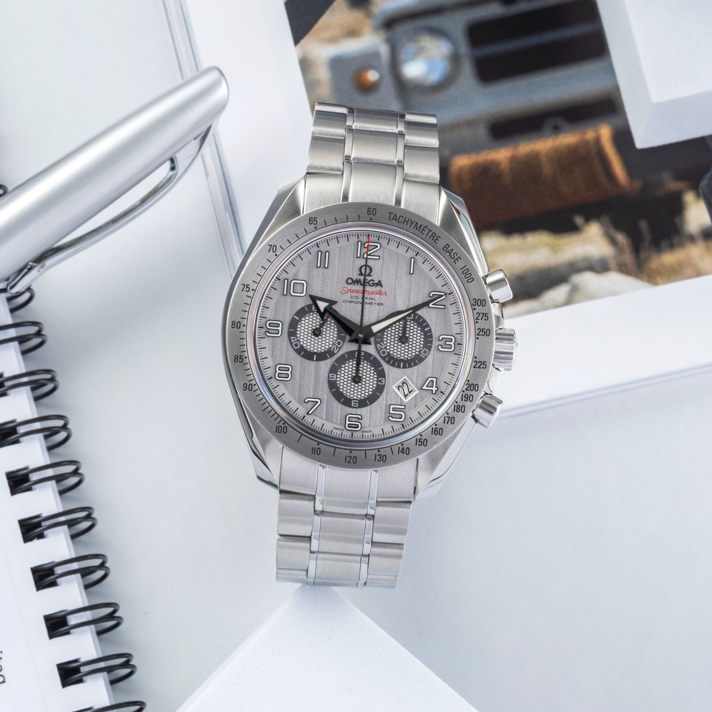 Omega Speedmaster Broad Arrow 321.10.44.50.02.001 (Unknown (random serial)) - Silver dial 44 mm Steel case (1/8)