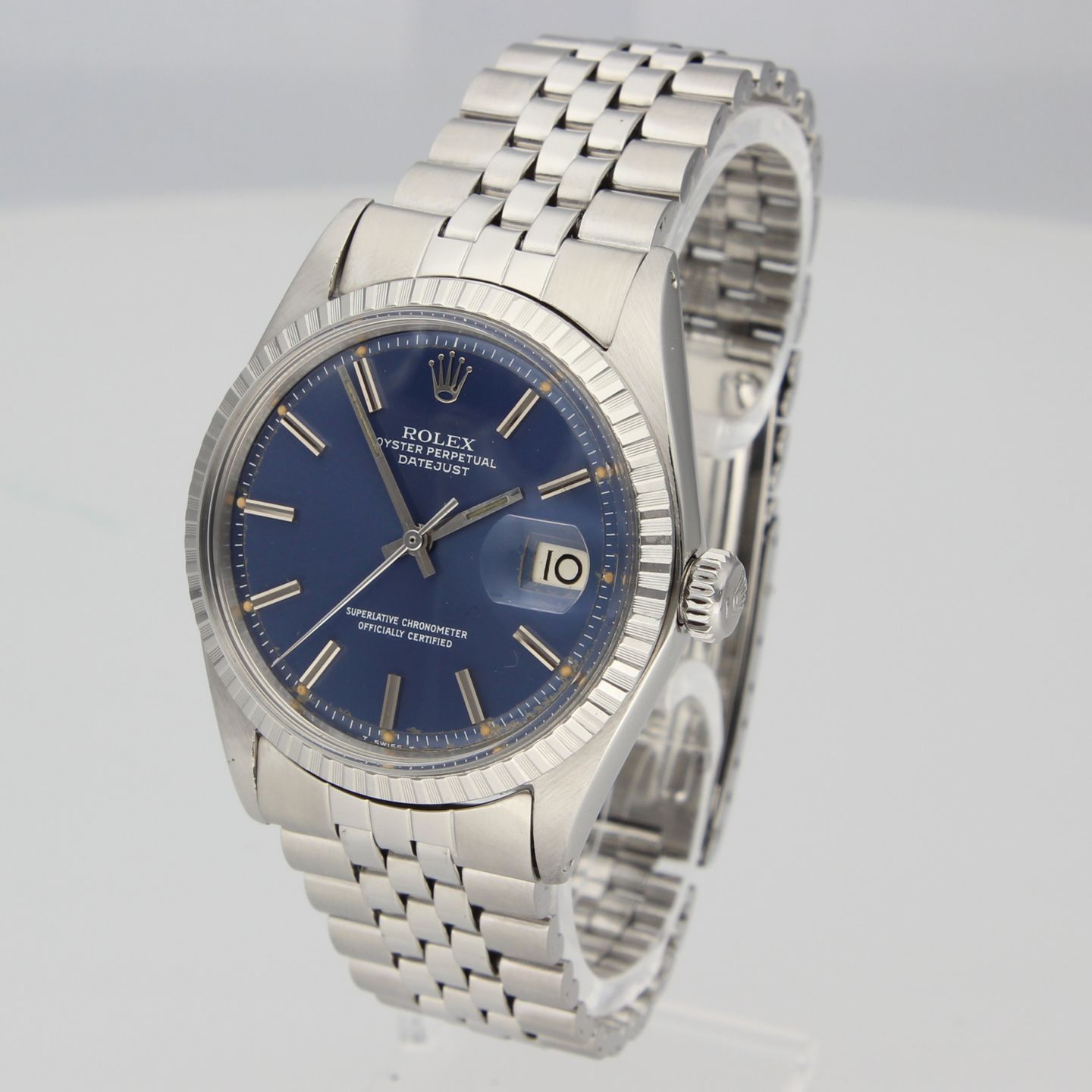 Rolex Datejust 1603 (1969) - Blue dial 36 mm Steel case (3/8)