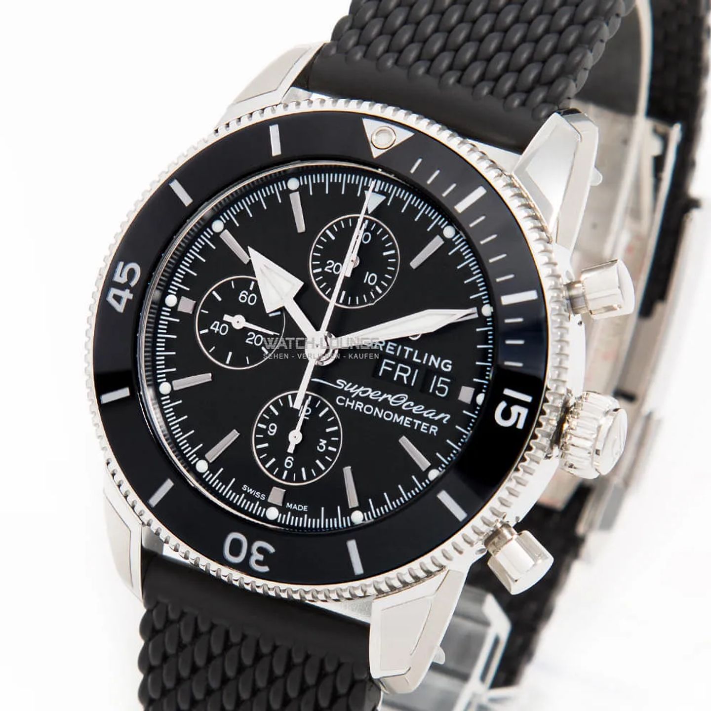 Breitling Superocean Heritage II Chronograph A13313121B1S1 (2025) - Zwart wijzerplaat 44mm Staal (1/8)