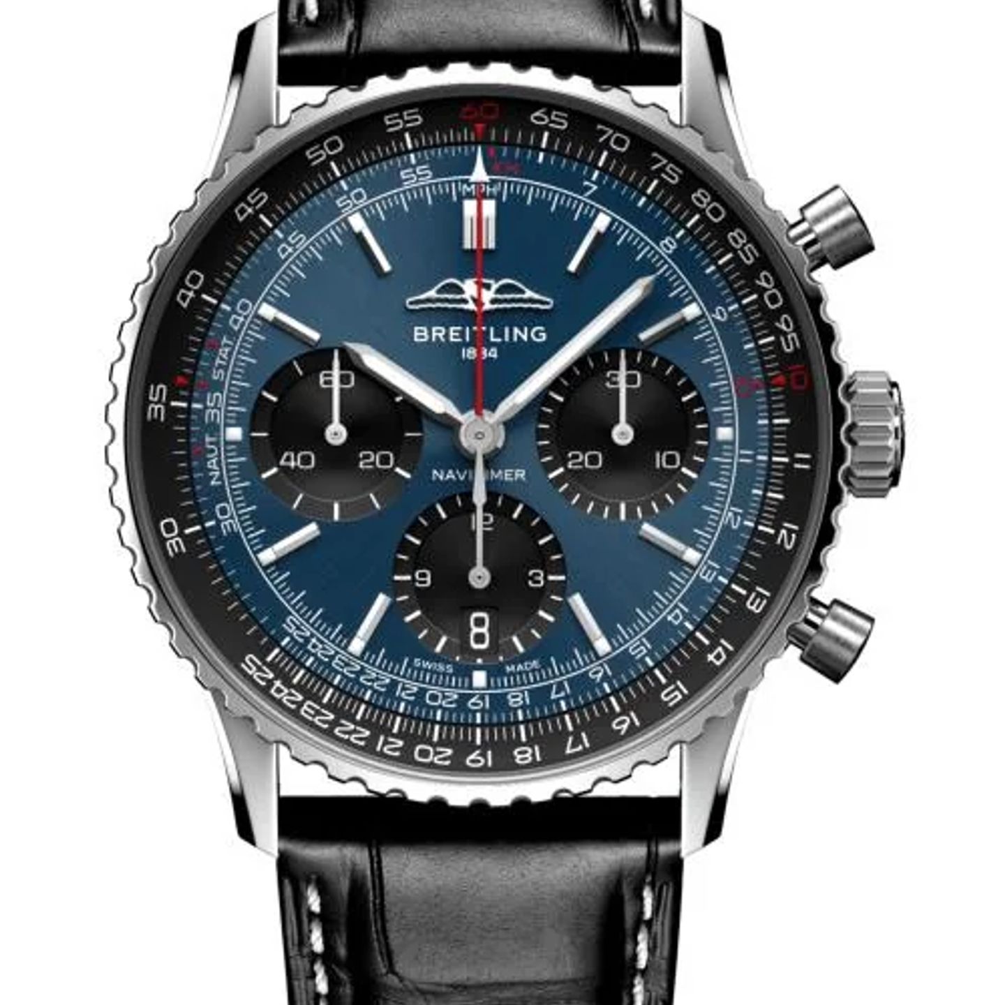 Breitling Navitimer AB0139241C1P1 (2026) - Blauw wijzerplaat 41mm Staal (1/1)