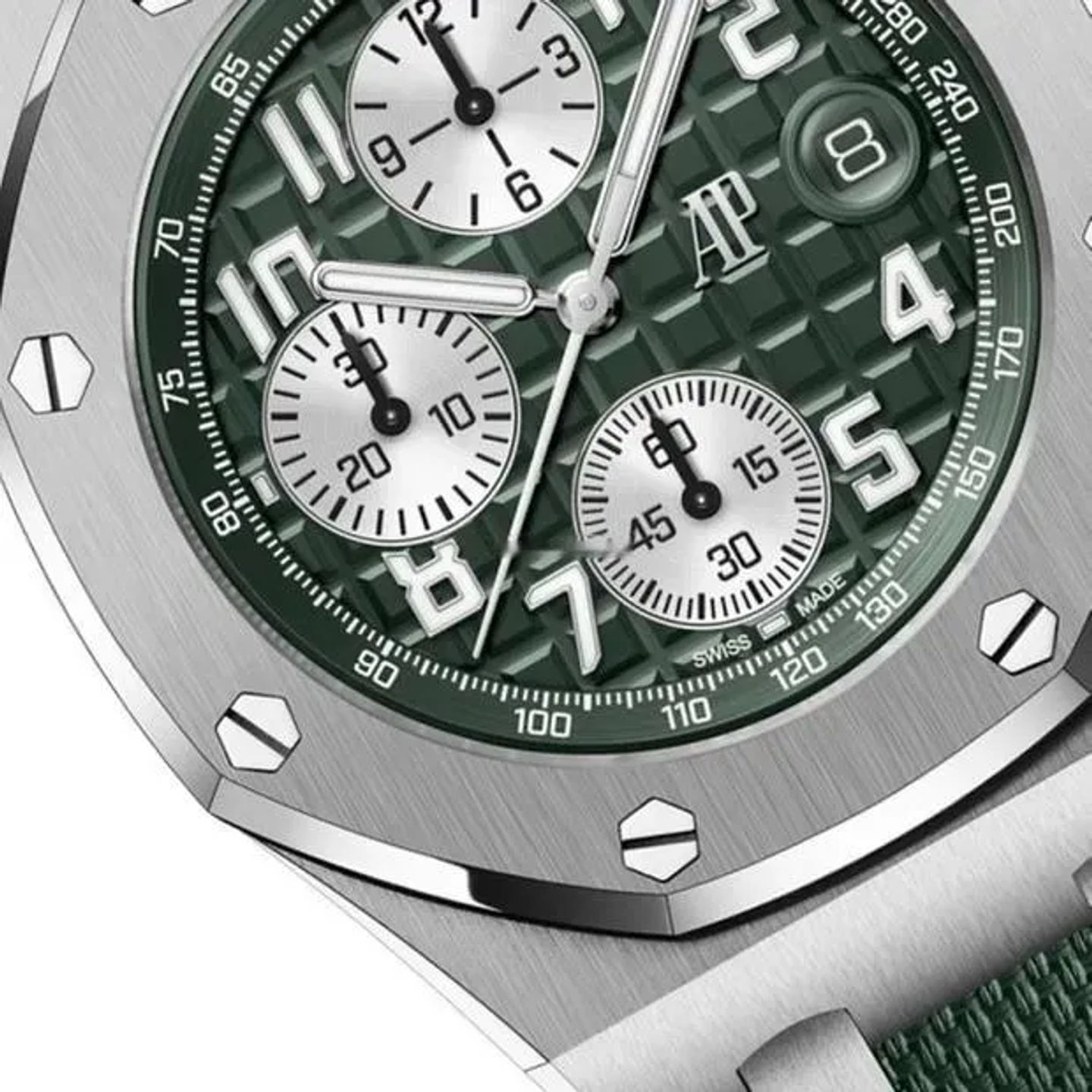 Audemars Piguet Royal Oak Offshore 26238TI.OO.A056CA.01 (2025) - Green dial 42 mm Titanium case (5/6)