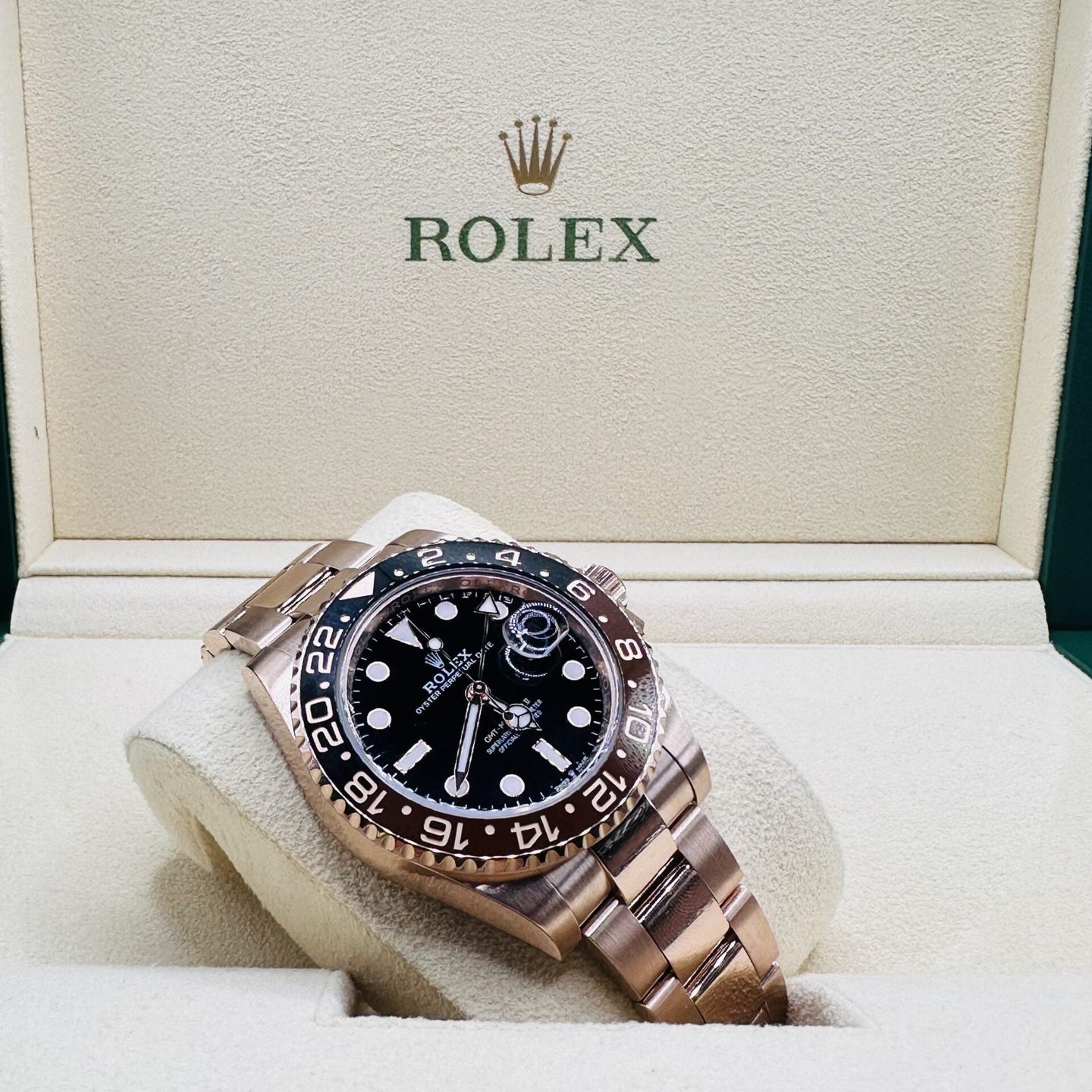 Rolex GMT-Master II 126715CHNR (2022) - Zwart wijzerplaat 40mm Roségoud (5/6)