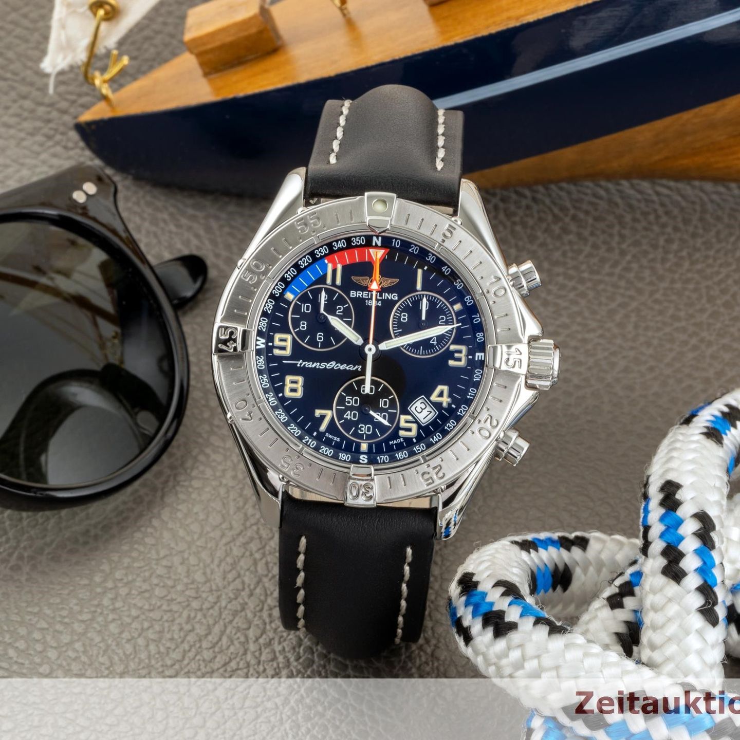 Breitling Transocean Chronograph A53040.1 (2000) - 42mm Staal (1/8)