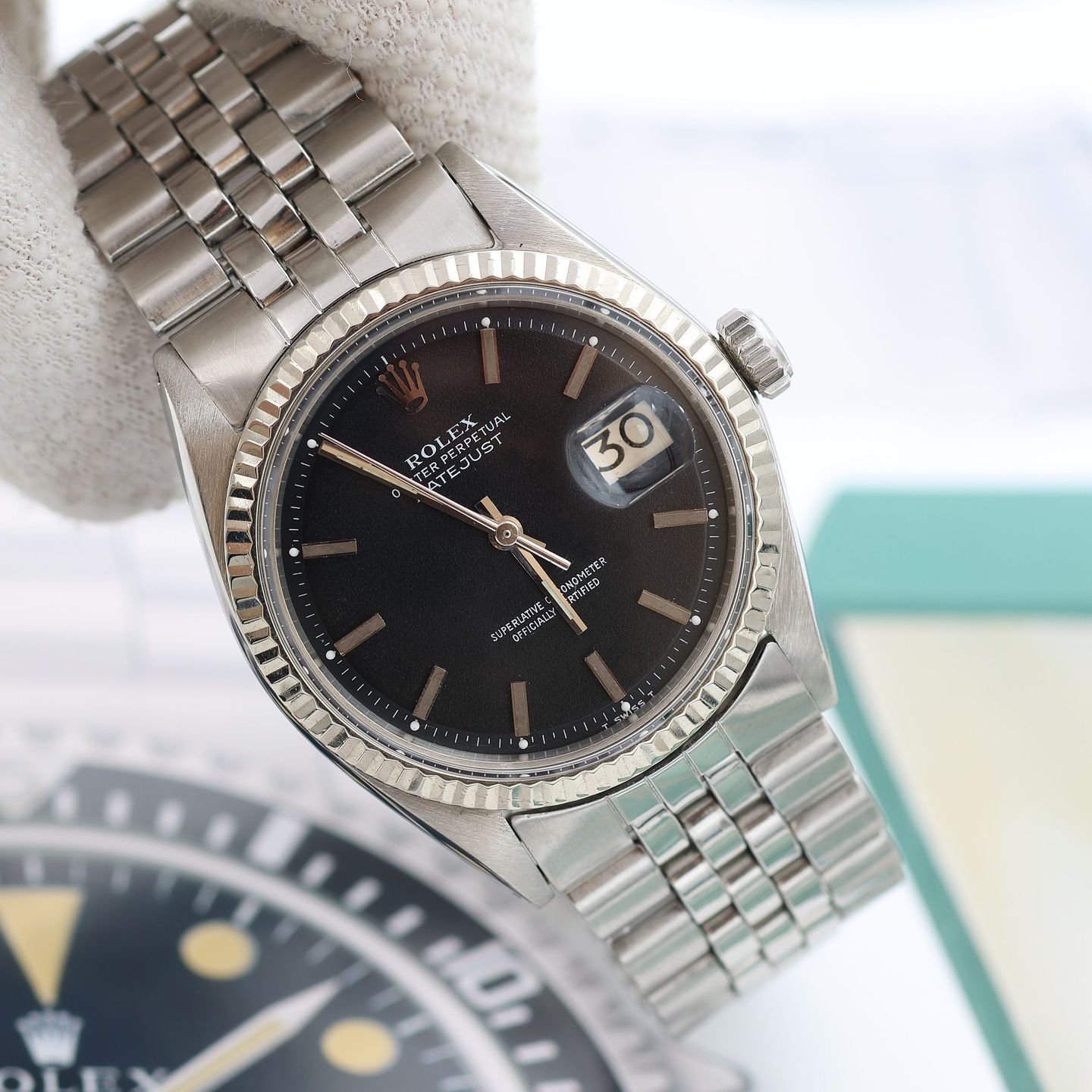 Rolex Datejust 1601 (Onbekend (willekeurig serienummer)) - Zwart wijzerplaat 36mm Staal (2/8)