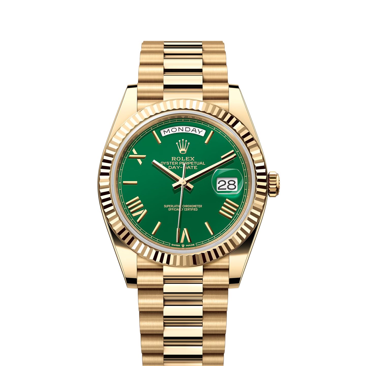 Rolex Day-Date 40 228238 (2024) - Groen wijzerplaat 40mm Geelgoud (1/1)