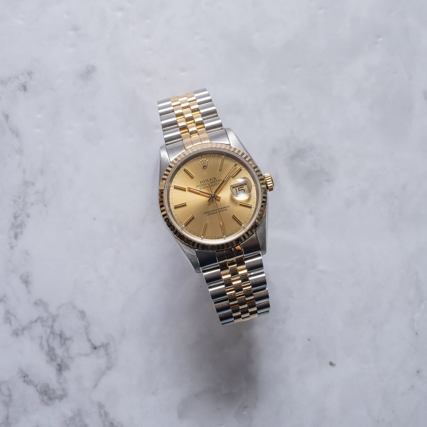 Rolex Datejust 36 16233 (1991) - 36mm Goud/Staal (3/3)