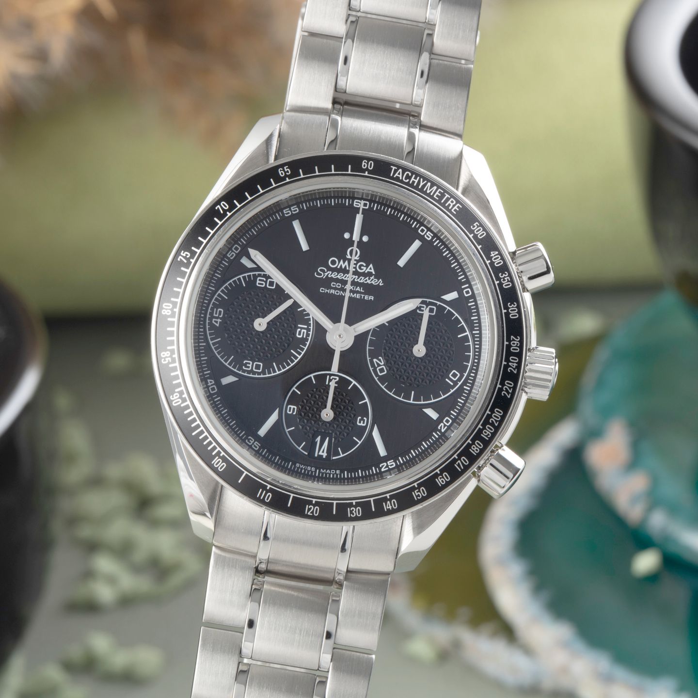 Omega Speedmaster Racing 326.30.40.50.01.001 (Onbekend (willekeurig serienummer)) - Zwart wijzerplaat 40mm Staal (3/8)