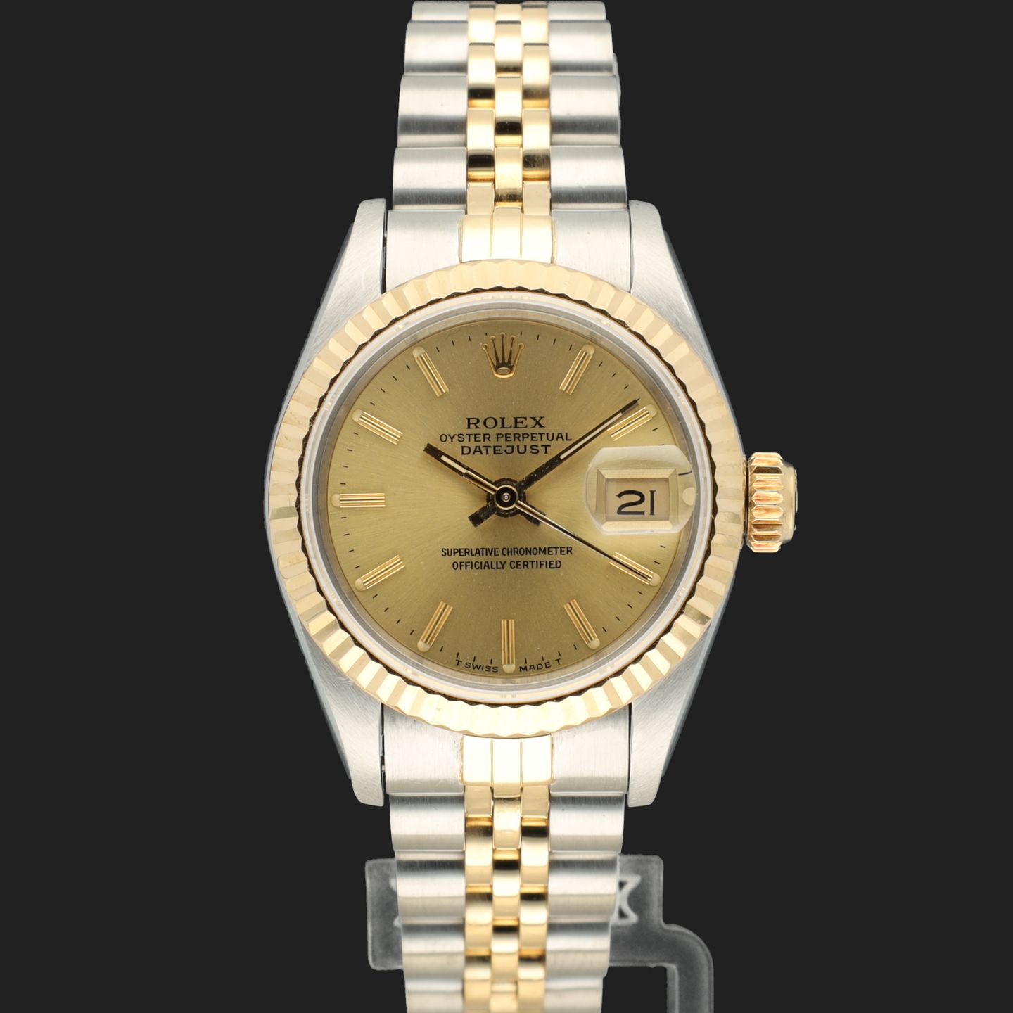 Rolex Lady-Datejust 69173 (1988) - Champagne dial 26 mm Gold/Steel case (2/7)