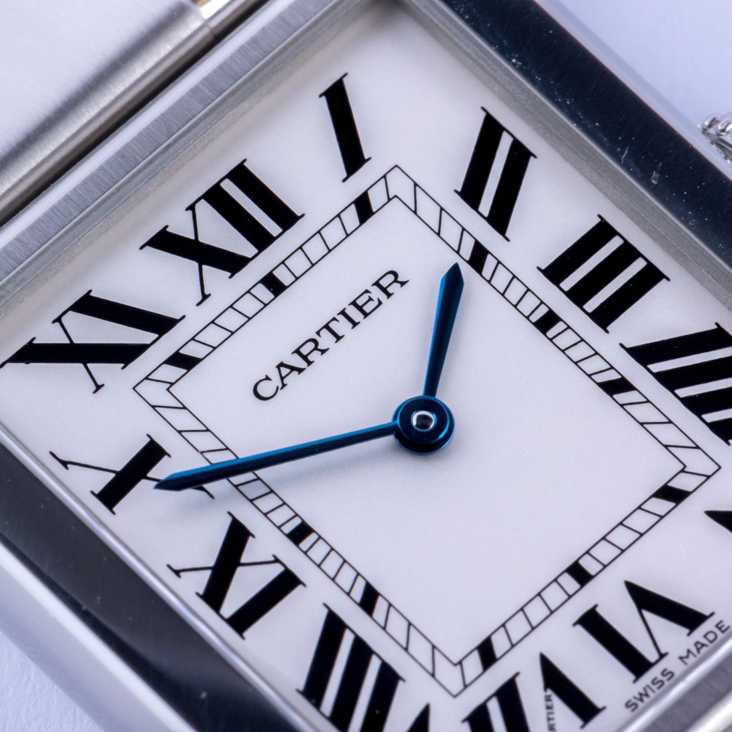 Cartier Tank Solo 3169 (2016) - Wit wijzerplaat 27mm Staal (2/6)