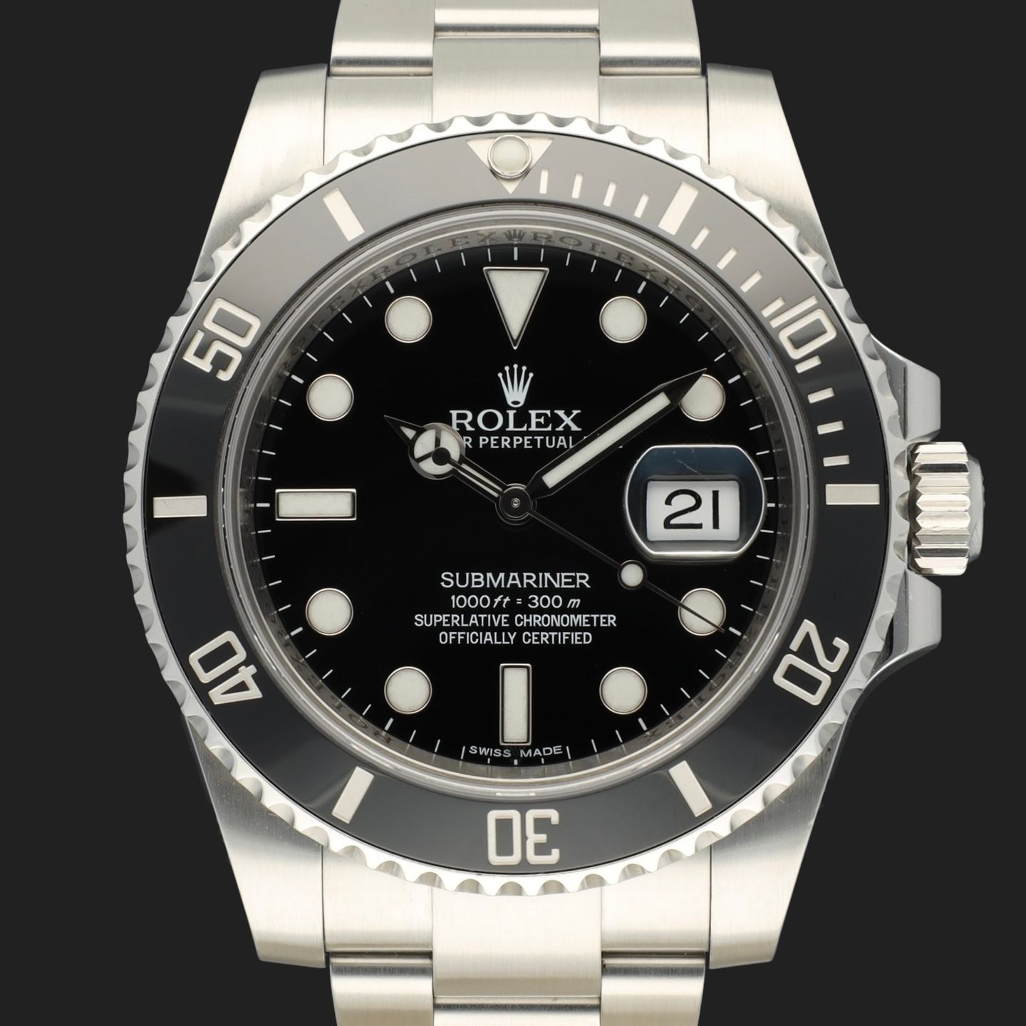 Rolex Submariner Date 116610LN (2013) - Zwart wijzerplaat 40mm Staal (2/7)