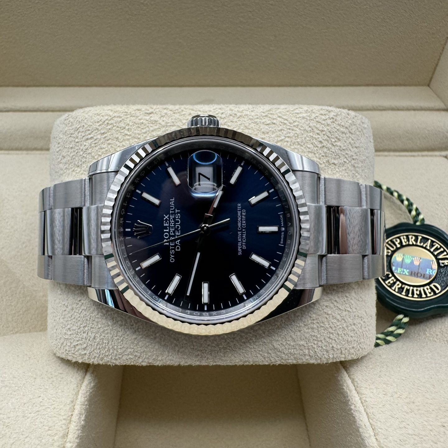Rolex Datejust 36 126234 (2024) - Blue dial 36 mm Steel case (4/8)