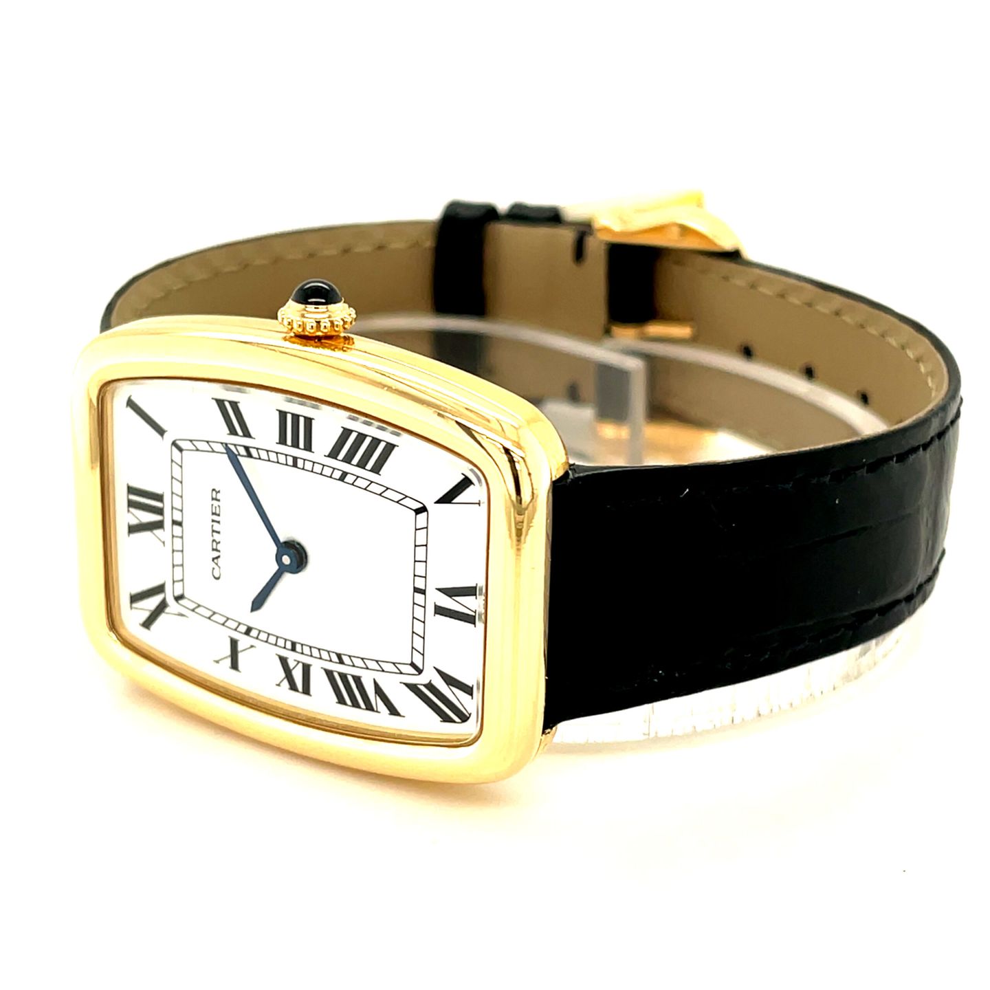 Cartier Vintage 78101 (Unknown (random serial)) - White dial 32 mm Yellow Gold case (5/8)