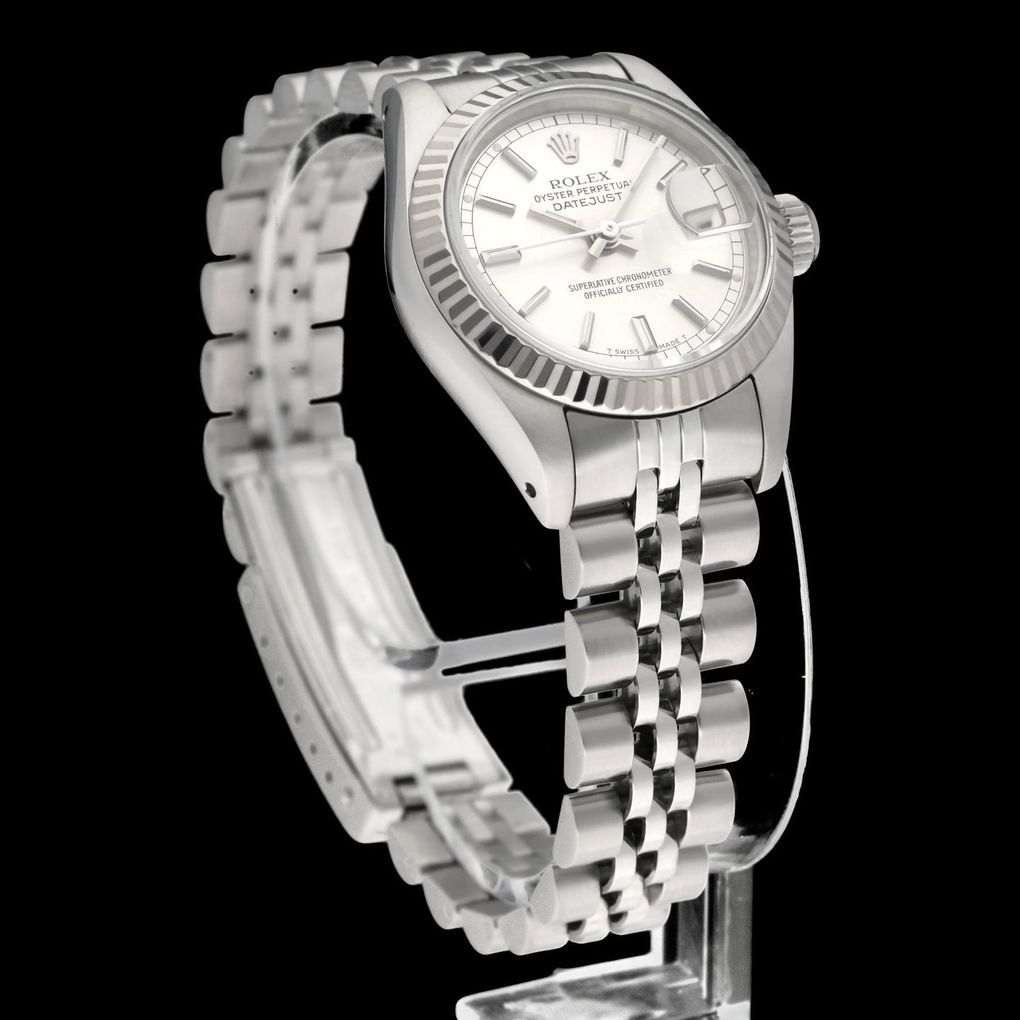 Rolex Lady-Datejust 69174 (1989) - Zilver wijzerplaat 26mm Staal (6/8)
