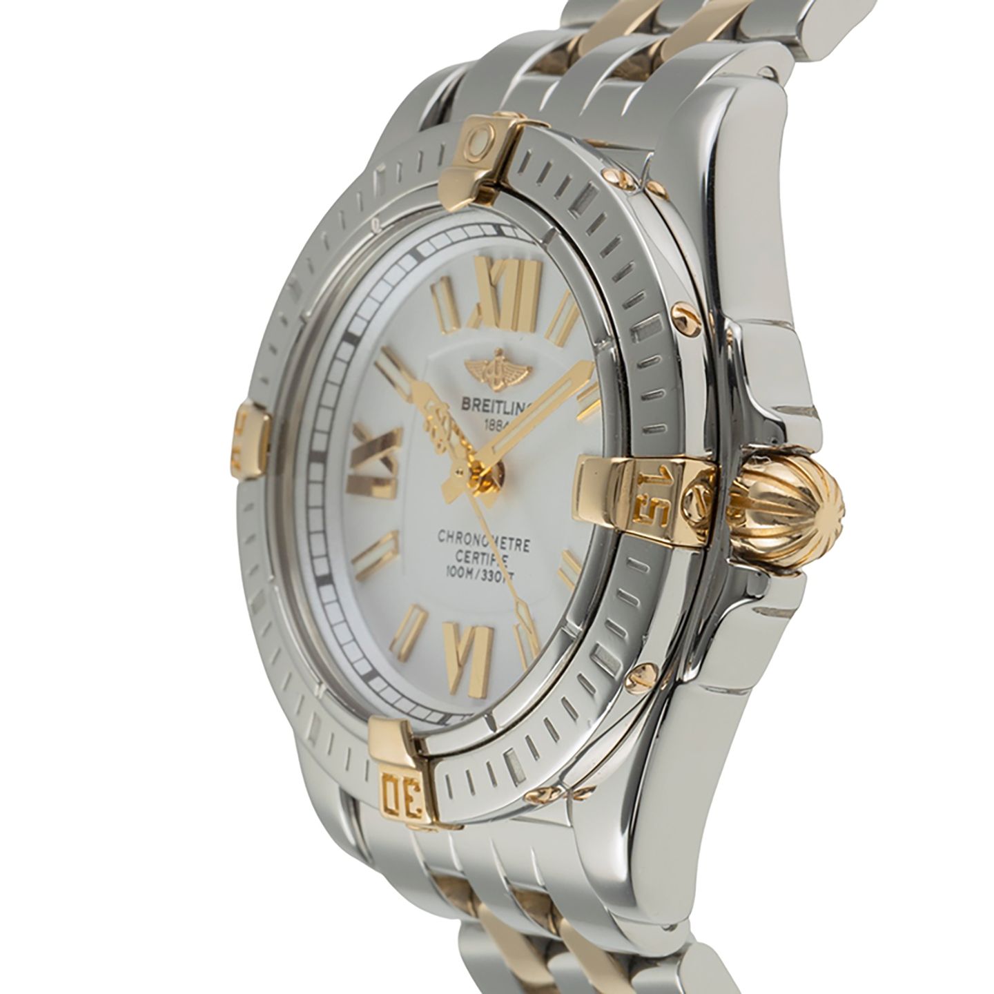 Breitling Cockpit Lady B71356 (2006) - Silver dial 32 mm Gold/Steel case (6/8)