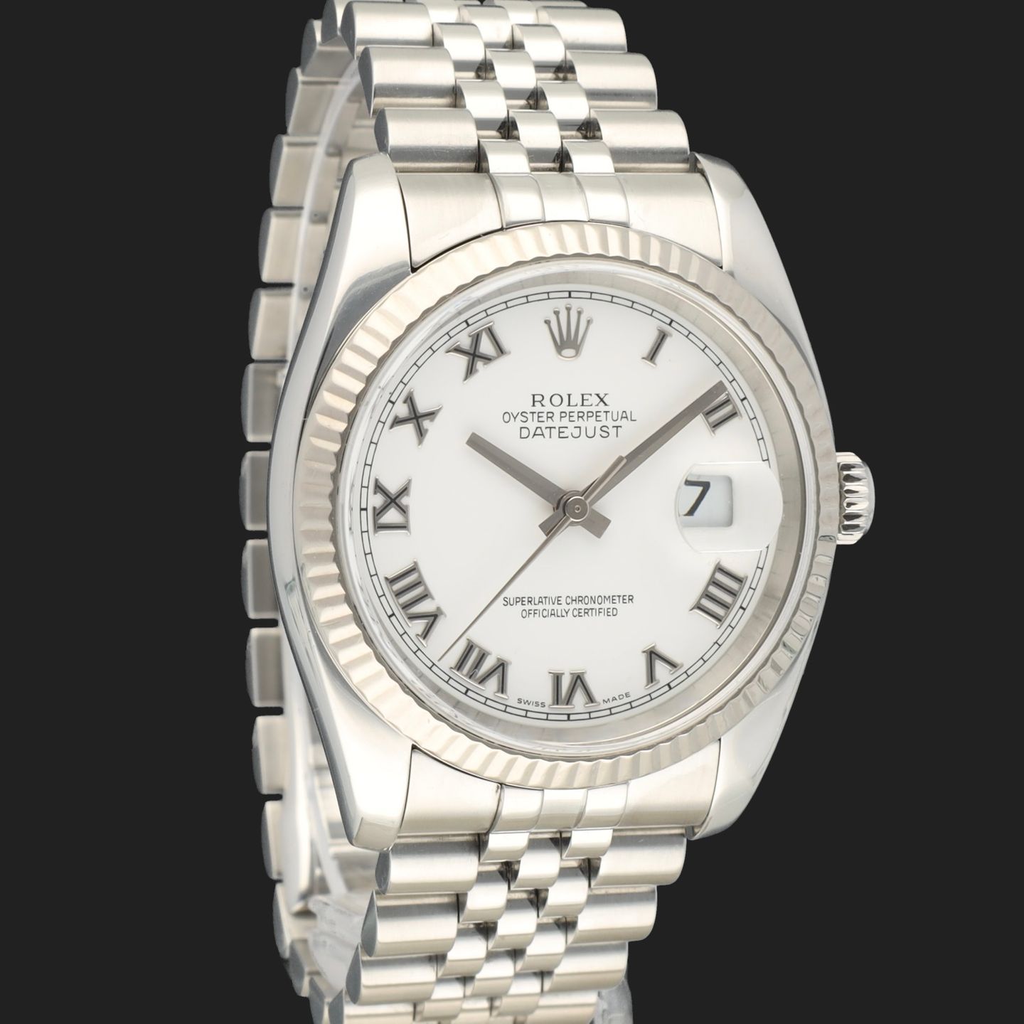 Rolex Datejust 36 116234 (2005) - Wit wijzerplaat 36mm Staal (4/8)