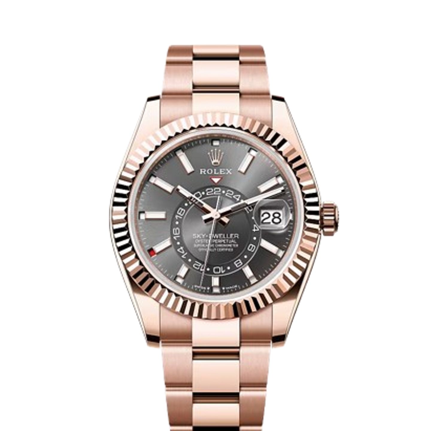 Rolex Sky-Dweller 326935 (2021) - Grey dial 42 mm Rose Gold case (1/1)