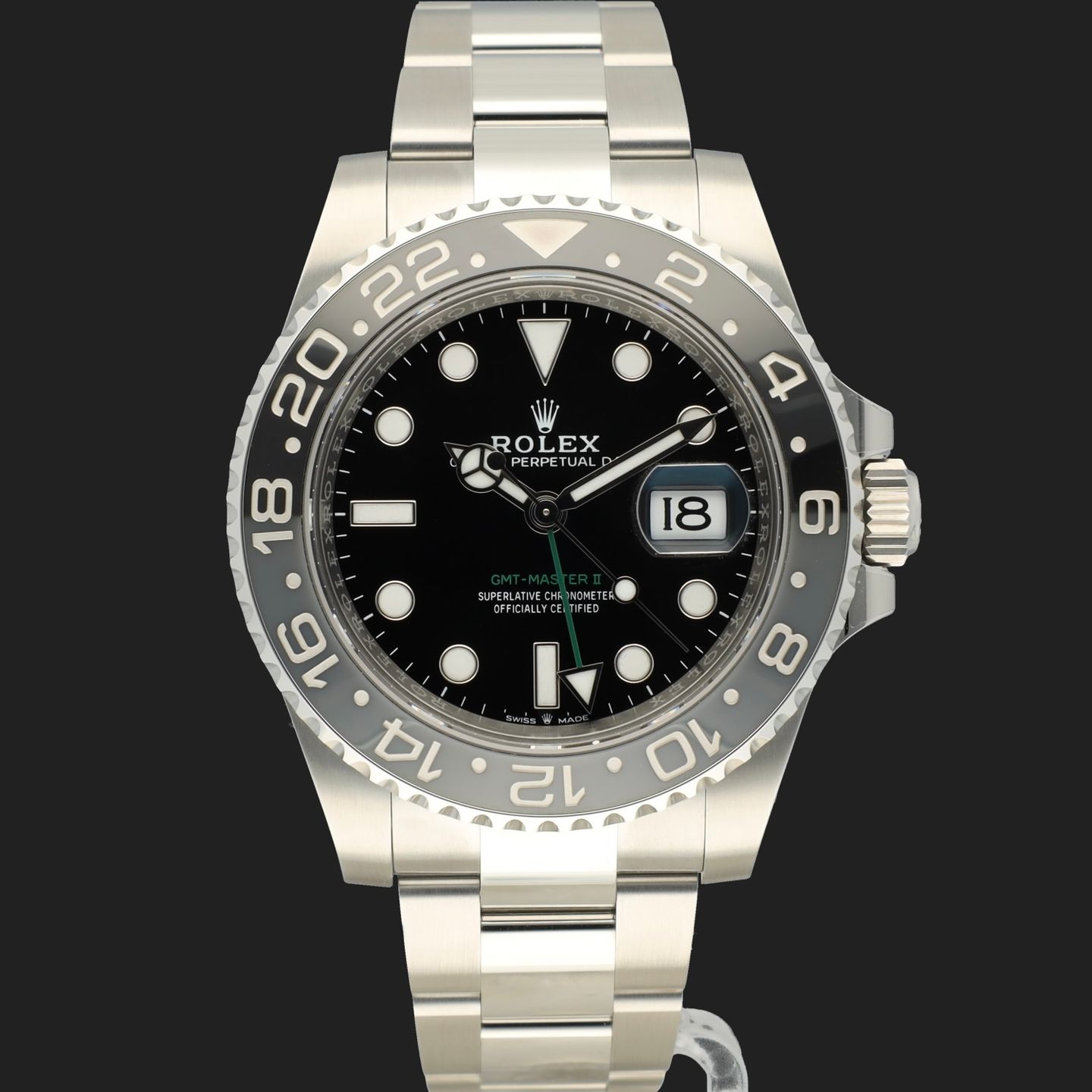 Rolex GMT-Master II 126710GRNR (2024) - Zwart wijzerplaat 40mm Staal (3/8)