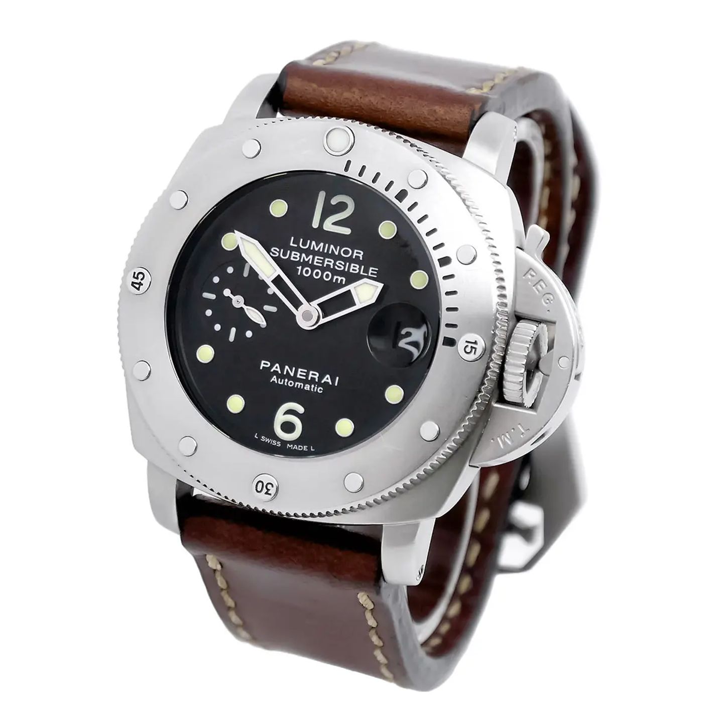 Panerai Luminor 1950 PAM00243 (2007) - Black dial 44 mm Steel case (2/8)