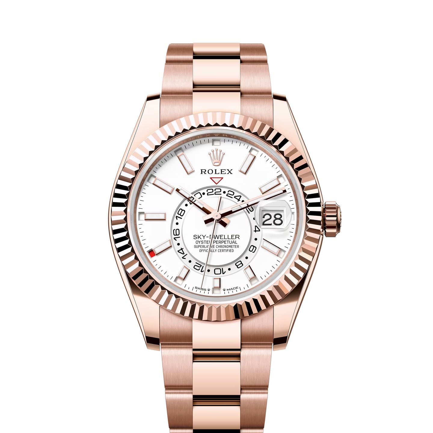 Rolex Sky-Dweller 336935 (2024) - Wit wijzerplaat 42mm Roségoud (1/1)