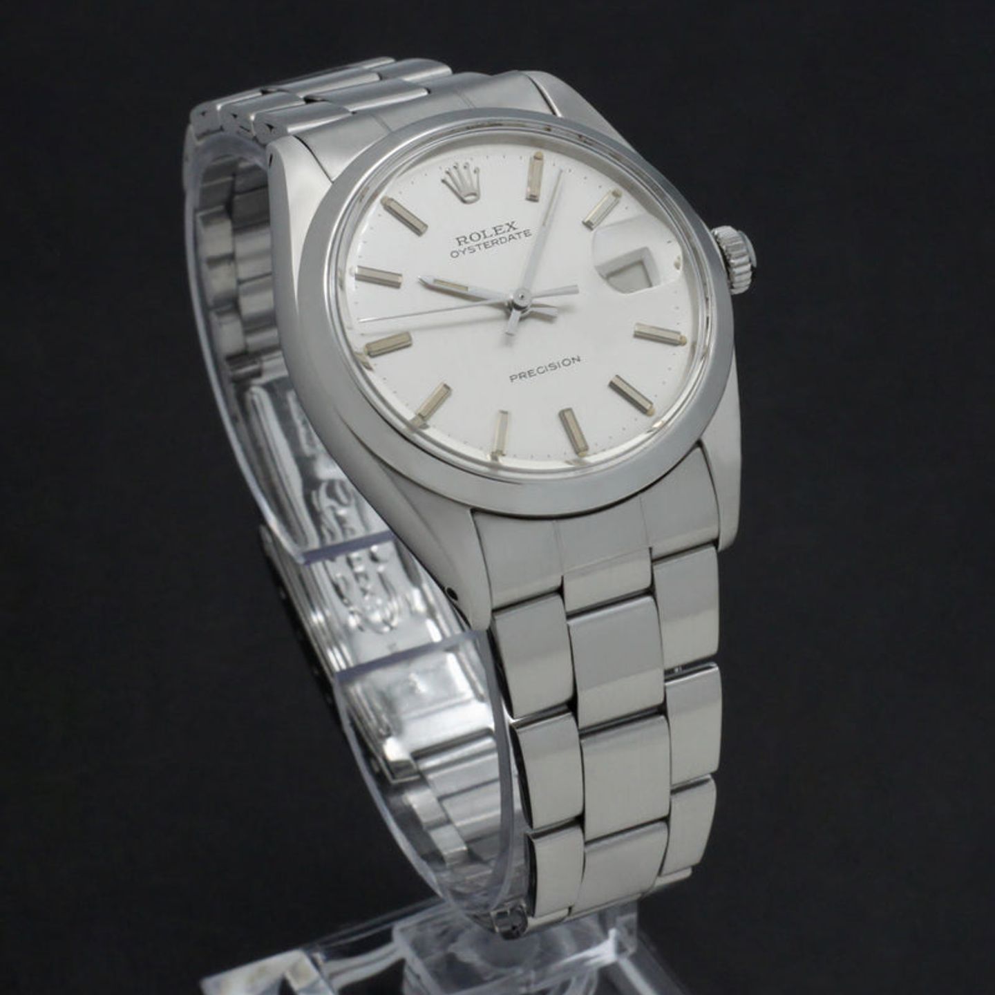 Rolex Oyster Precision 6694 (1969) - Zilver wijzerplaat 34mm Staal (3/7)