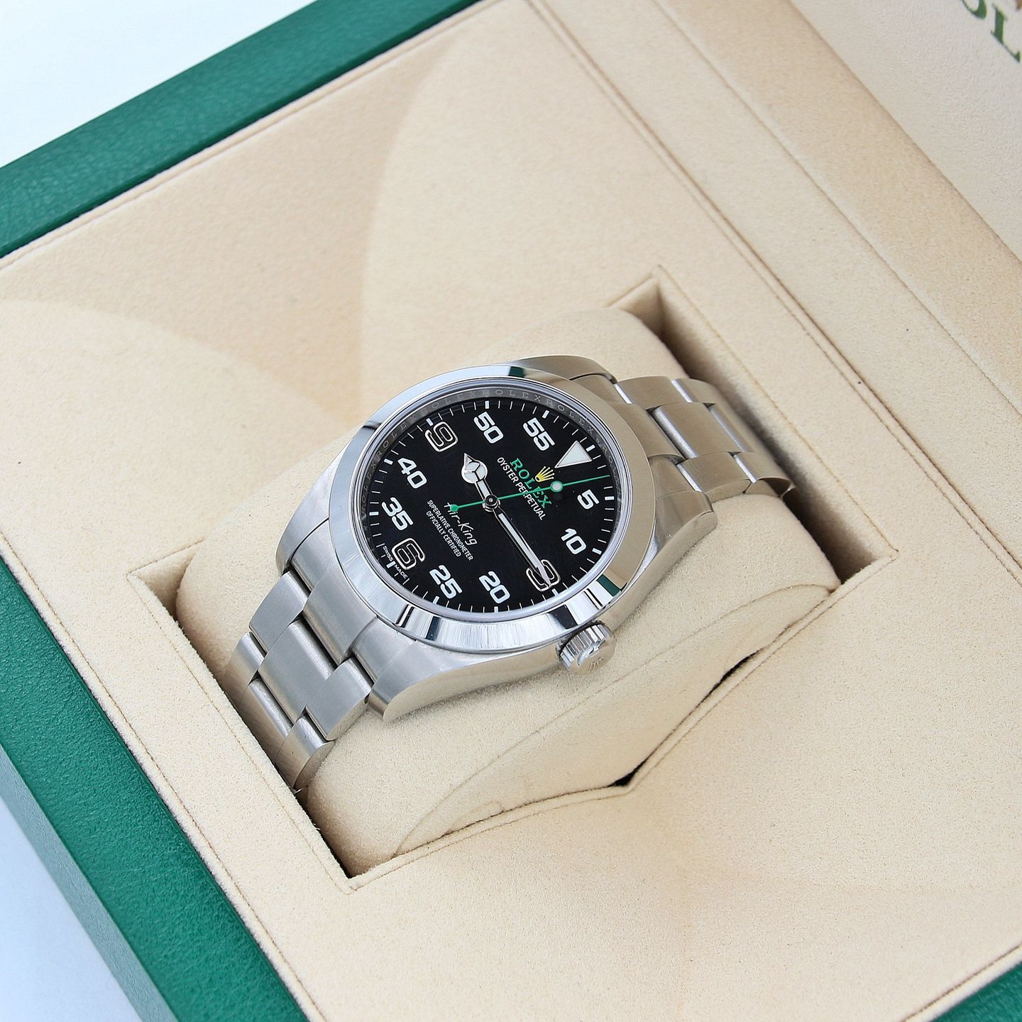 Rolex Air-King 116900 (Unknown (random serial)) - Black dial 40 mm Steel case (2/8)