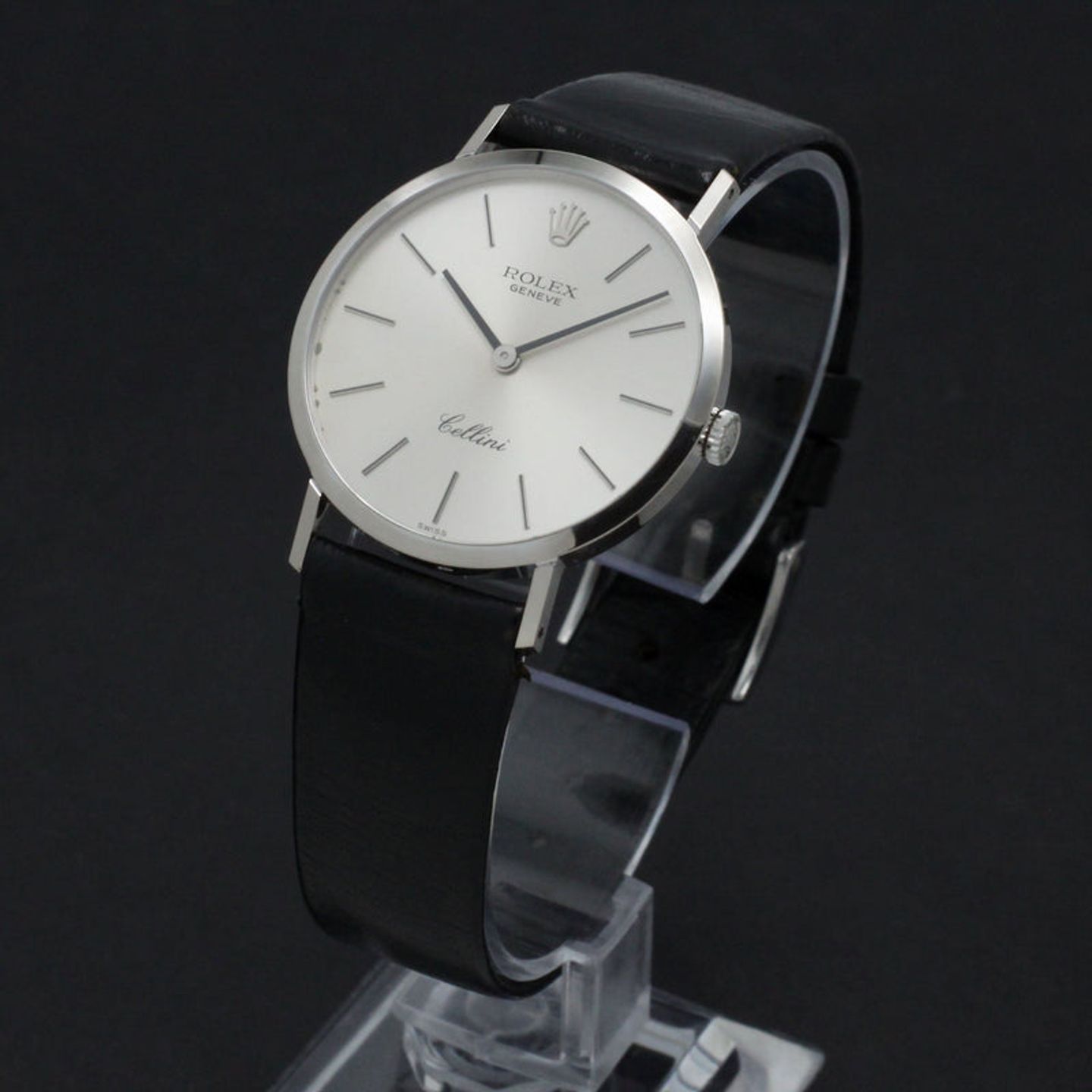 Rolex Cellini 4112 (1977) - Zilver wijzerplaat 32mm Witgoud (2/7)