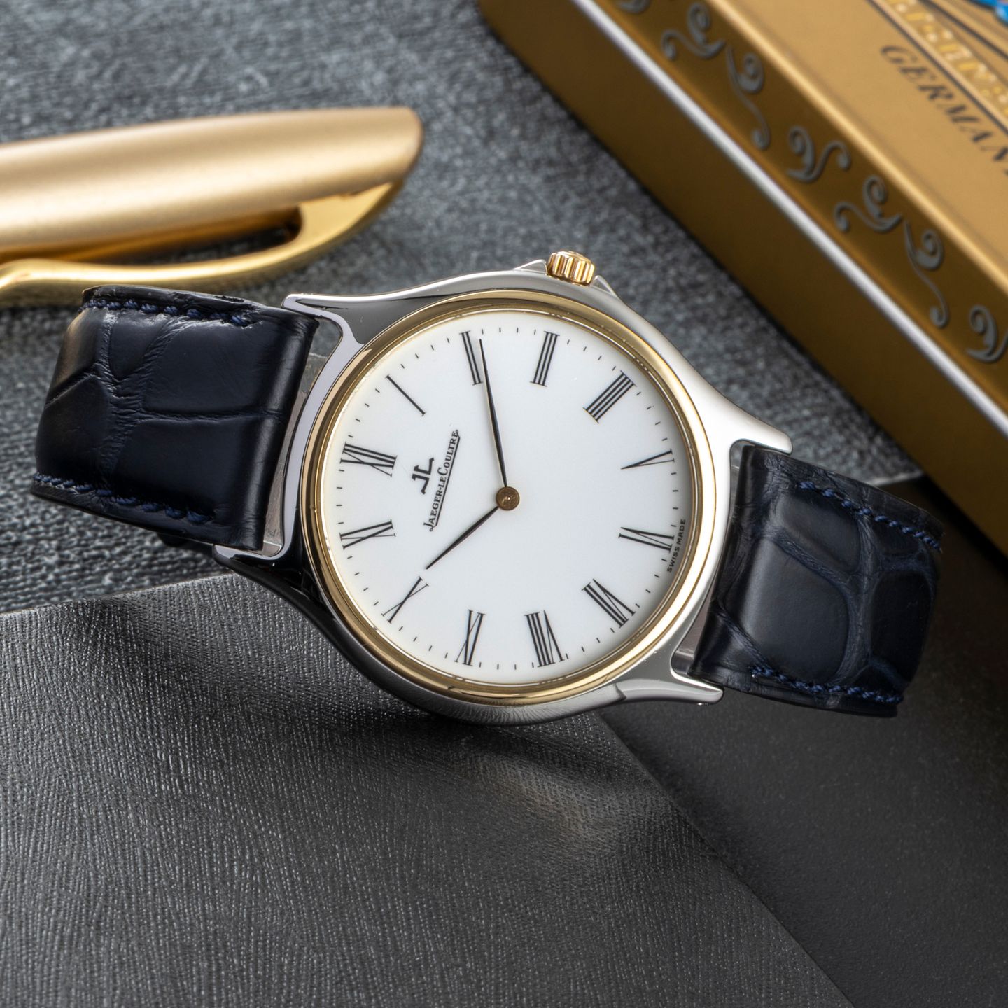 Jaeger-LeCoultre Heraion 112.5.08 (1995) - White dial 34 mm Gold/Steel case (2/8)