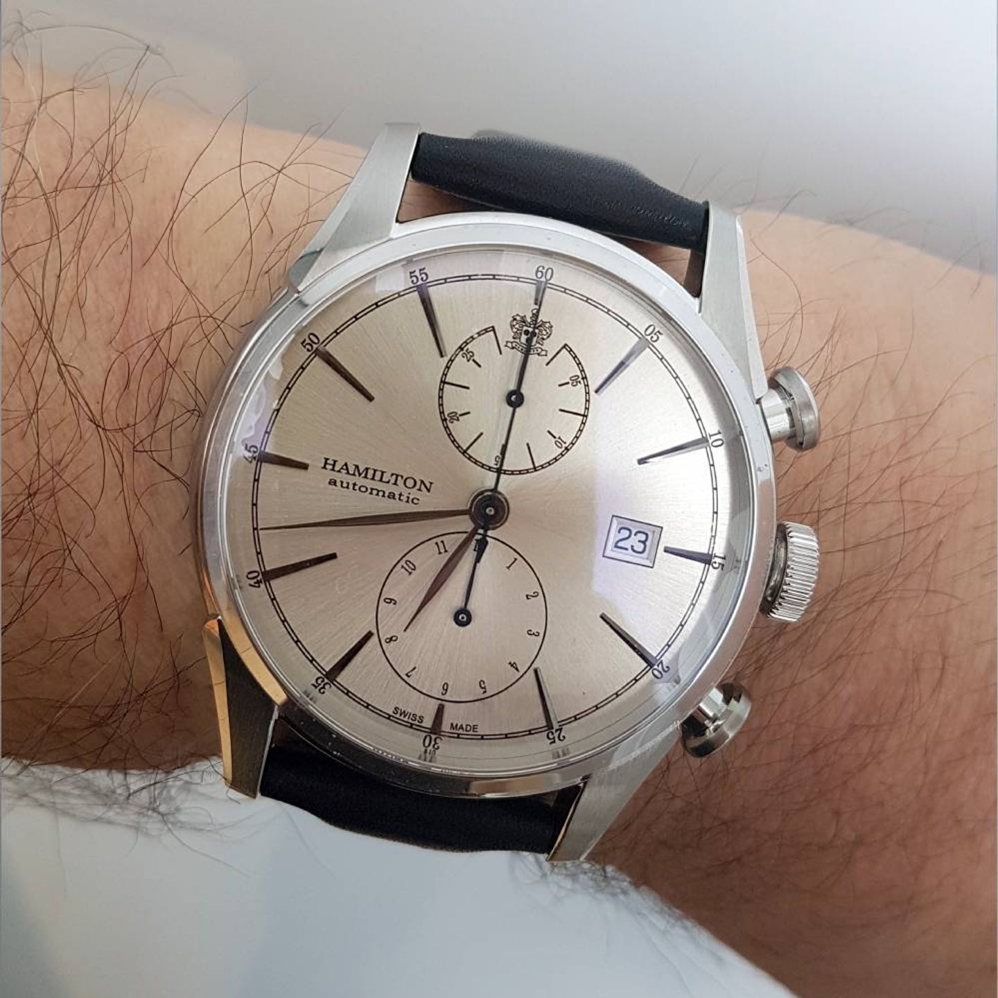 Hamilton Spirit of Liberty H32416781 (2025) - Silver dial 42 mm Steel case (8/8)