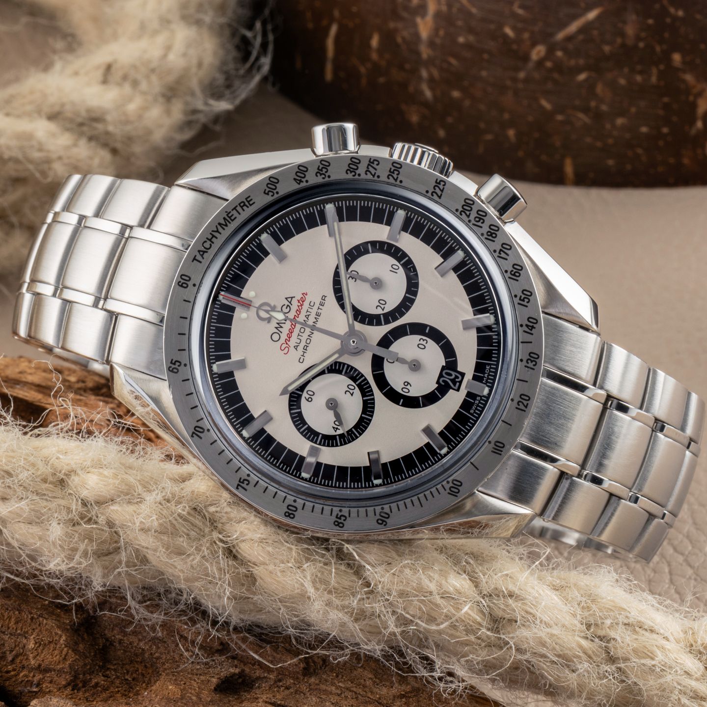 Omega Speedmaster 3506.31.00 (2005) - Wit wijzerplaat 42mm Staal (2/8)