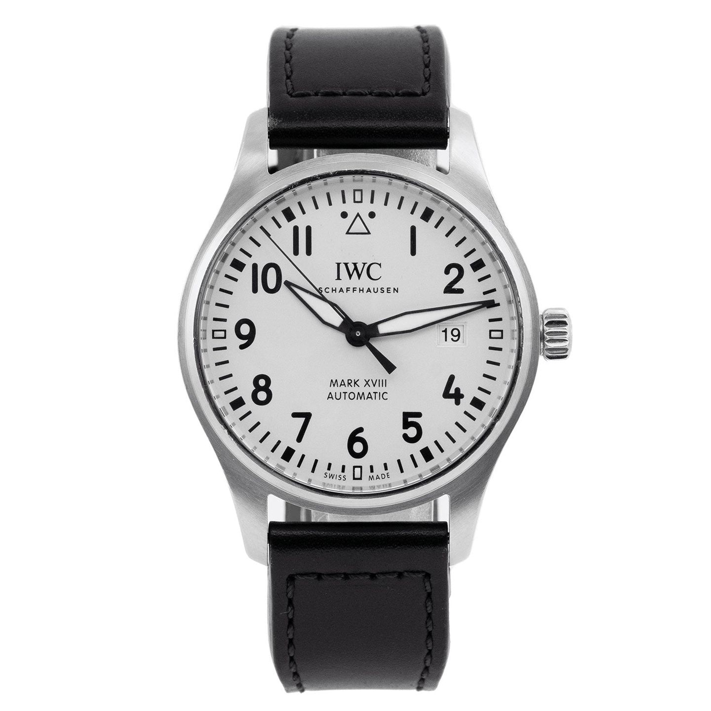 IWC Pilot Mark IW327002 (Onbekend (willekeurig serienummer)) - Zilver wijzerplaat 40mm Staal (1/6)