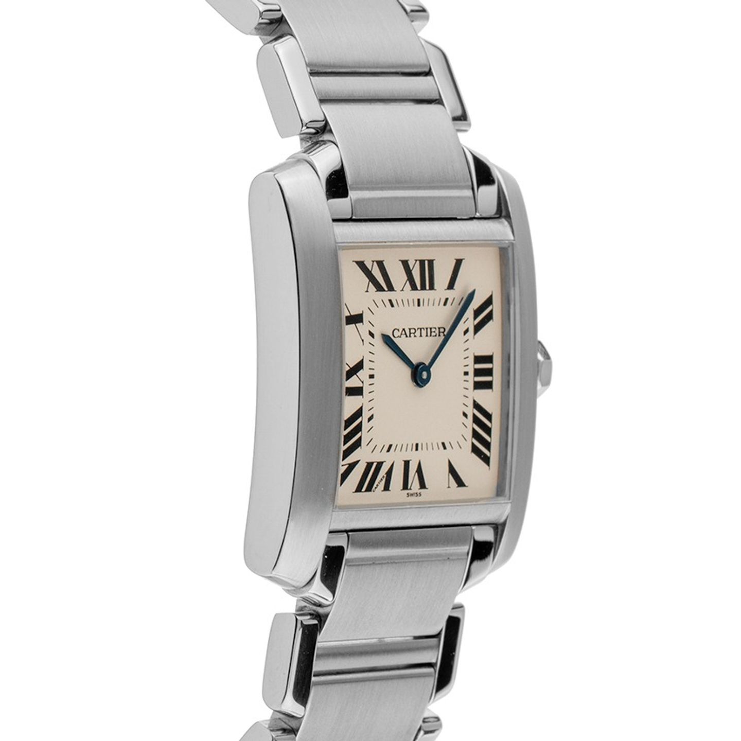 Cartier Tank Française 2301 (1998) - White dial 25 mm Steel case (5/7)