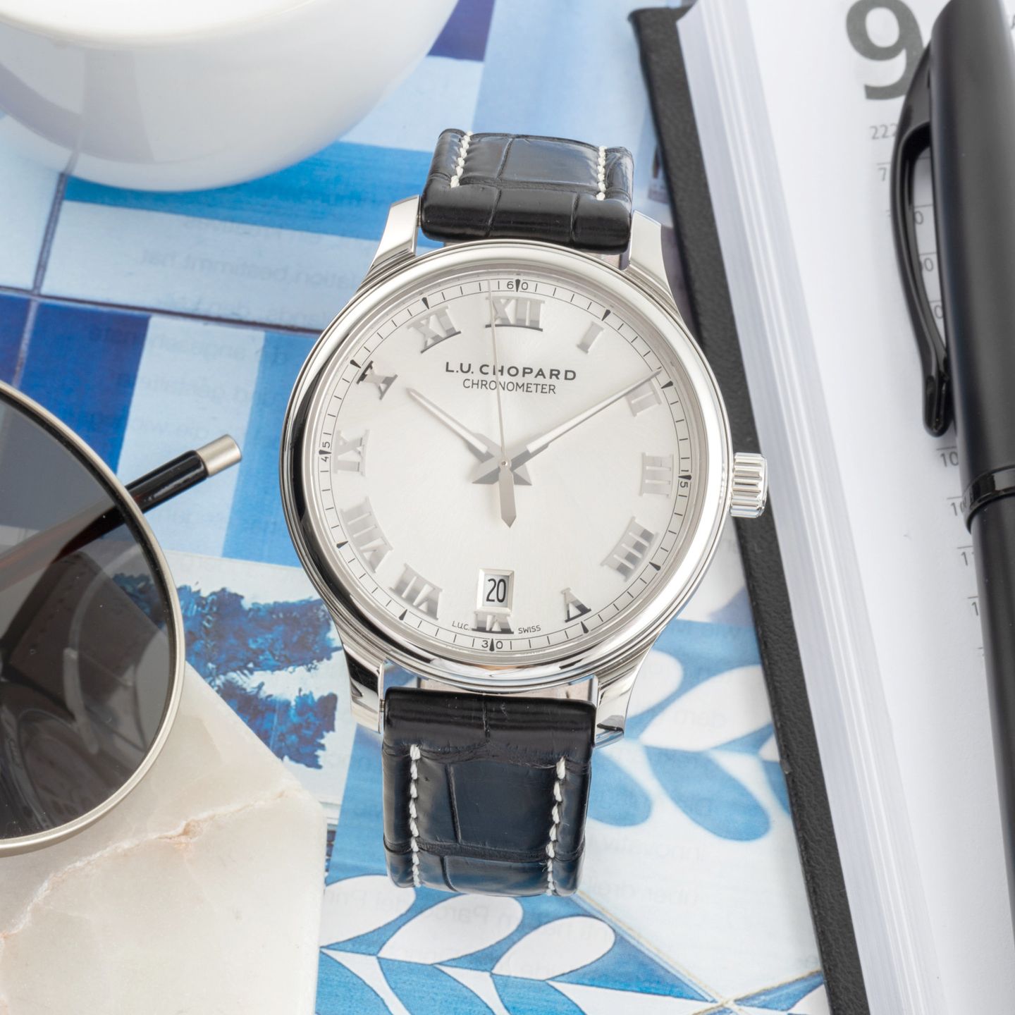 Chopard L.U.C 278551-3004 (2019) - Zwart wijzerplaat 36mm Staal (1/8)