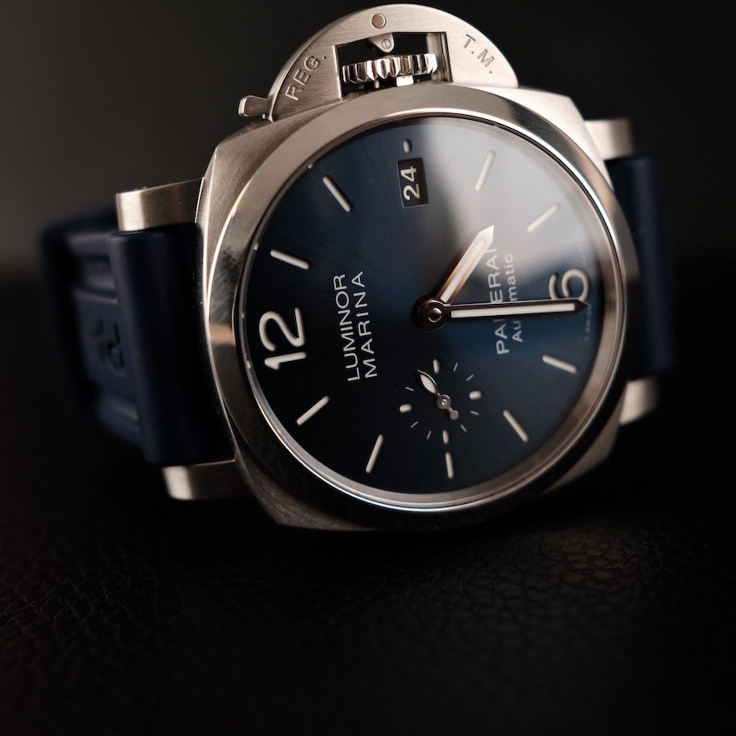 Panerai Luminor Marina 1950 3 Days Automatic PAM01393 (2022) - Blauw wijzerplaat 42mm Staal (7/8)