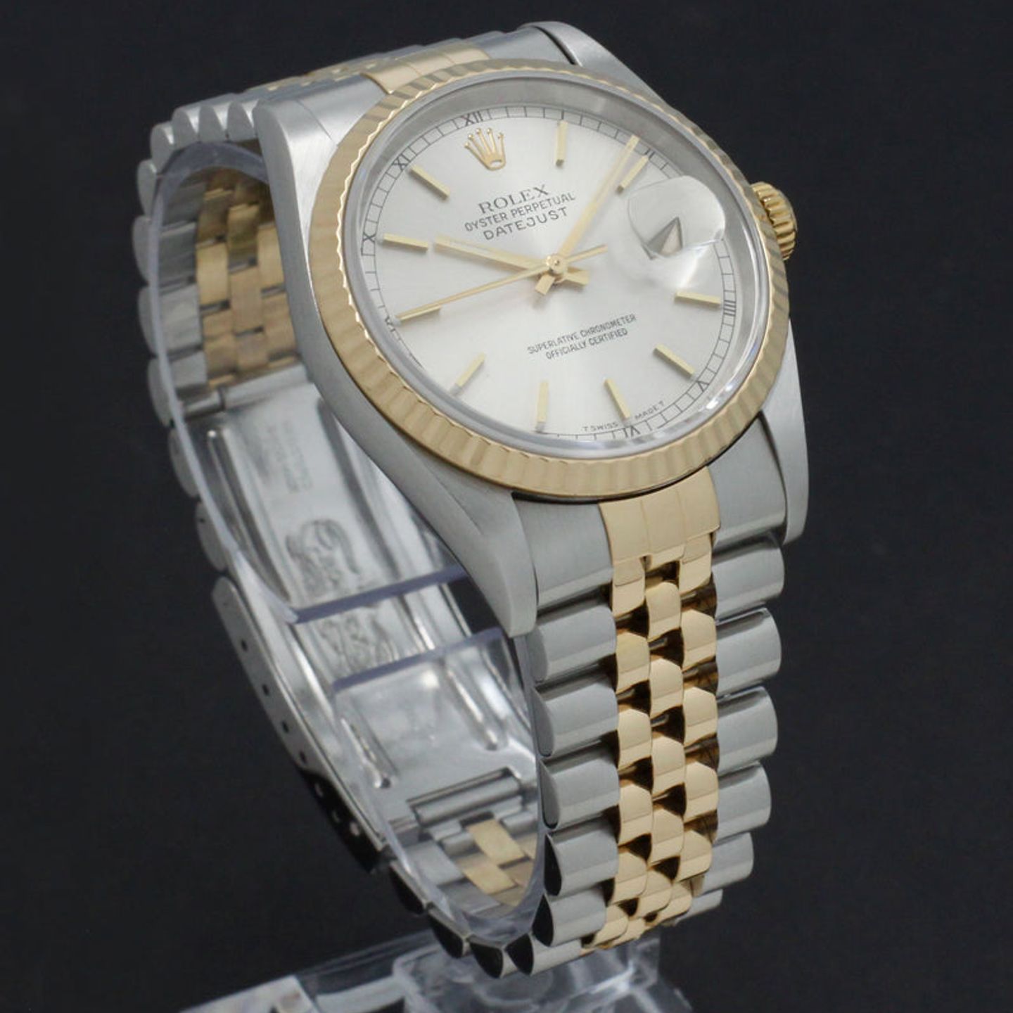 Rolex Datejust 36 16233 (1999) - Silver dial 36 mm Gold/Steel case (6/7)