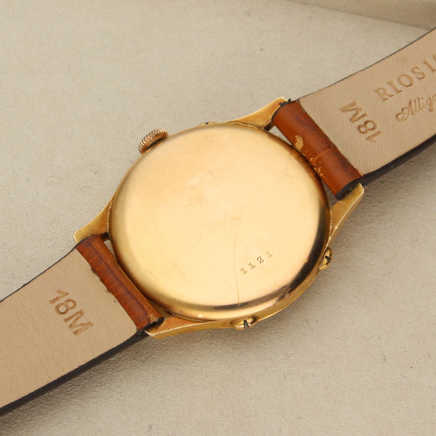 Record Datofix 1121 (1950) - Champagne dial 35 mm Rose Gold case (8/8)