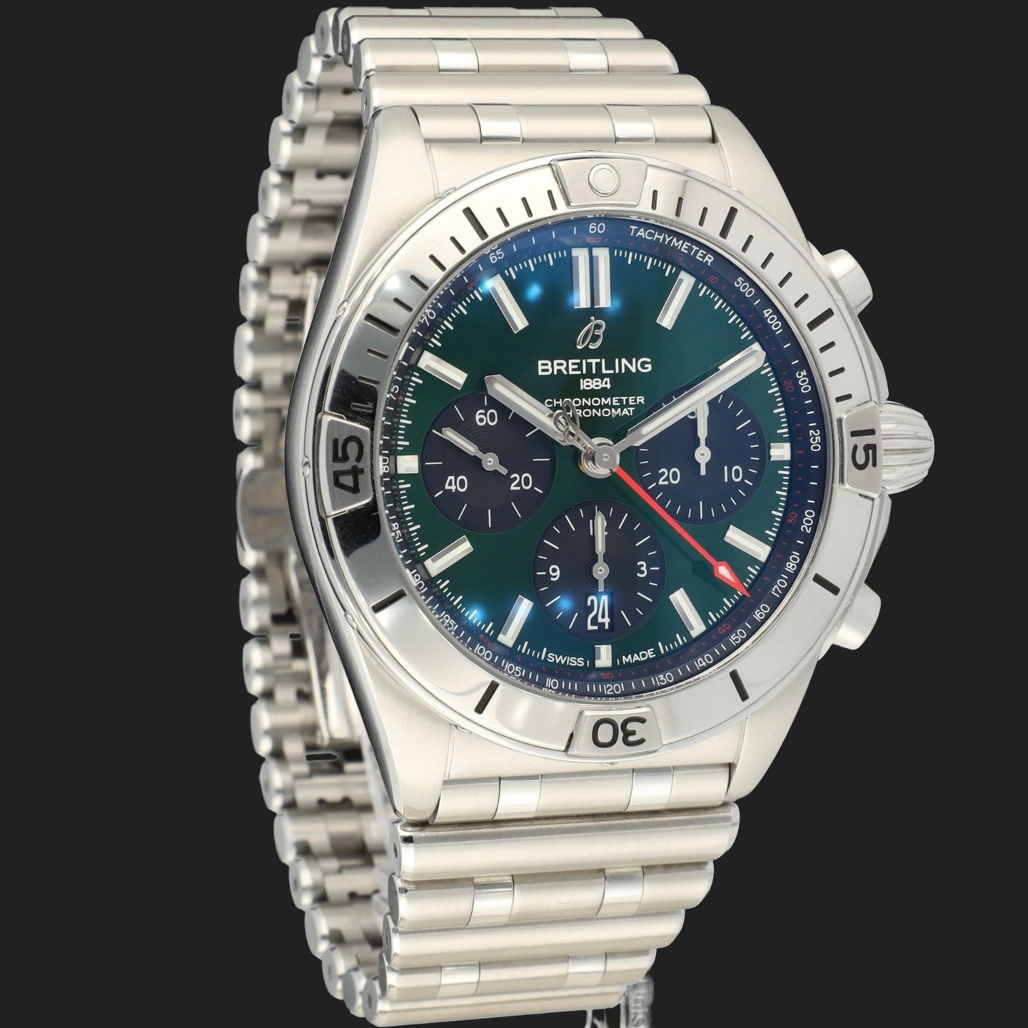 Breitling Chronomat 42 AB0134101L1A1 (2021) - Green dial 42 mm Steel case (4/8)