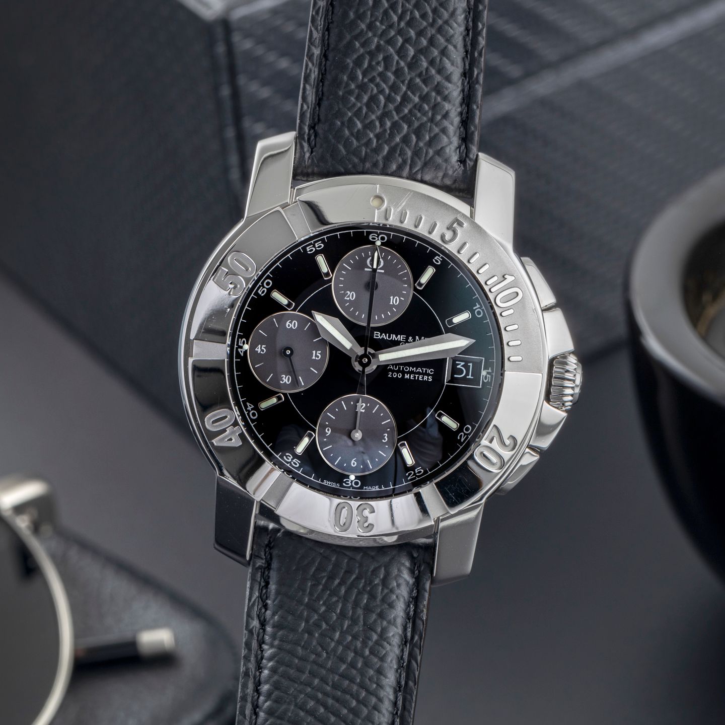 Baume & Mercier Capeland 65352 (2007) - Black dial 40 mm Steel case (3/8)
