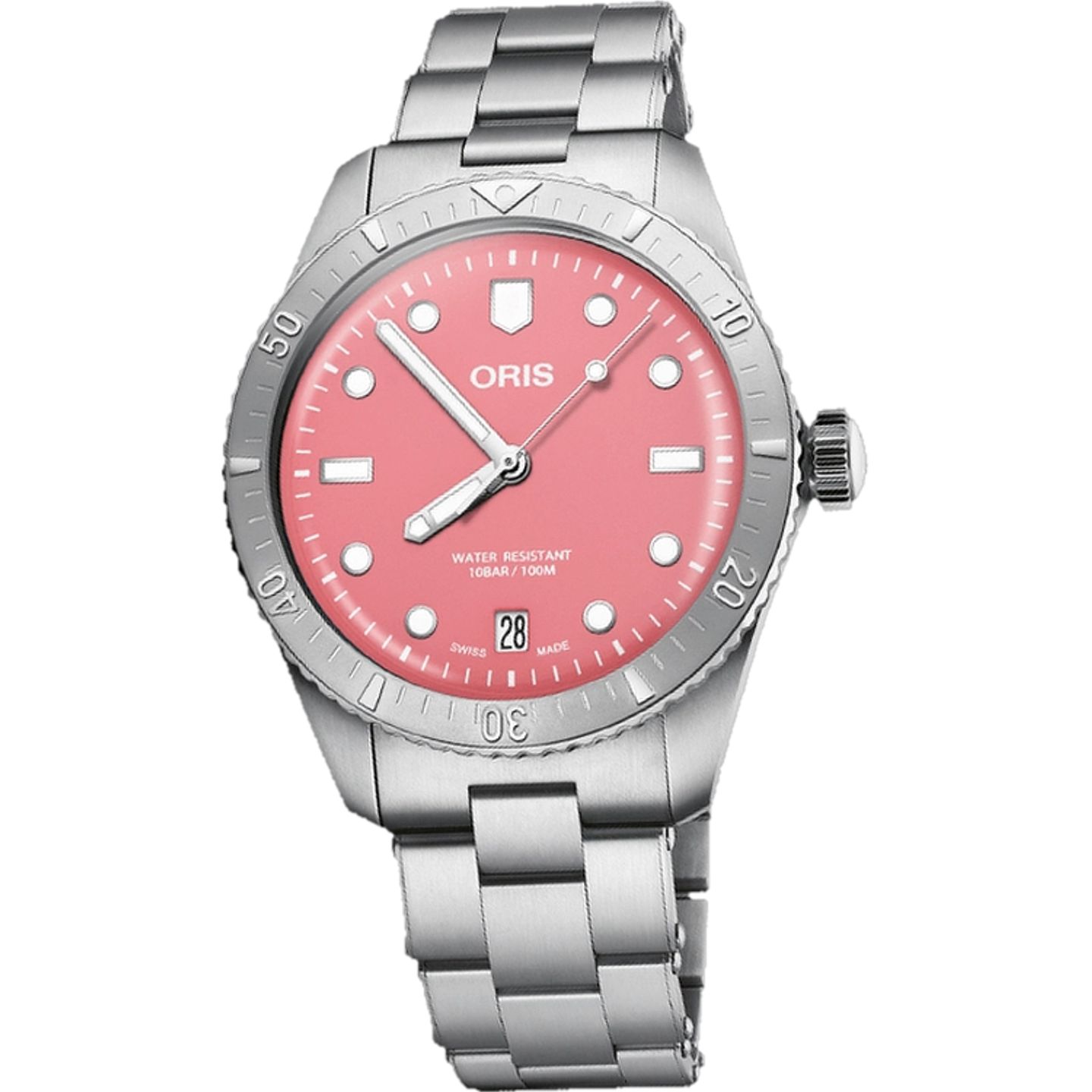 Oris Divers Sixty Five 01 733 7771 4058-07 8 19 18 (2026) - Roze wijzerplaat 38mm Staal (1/1)