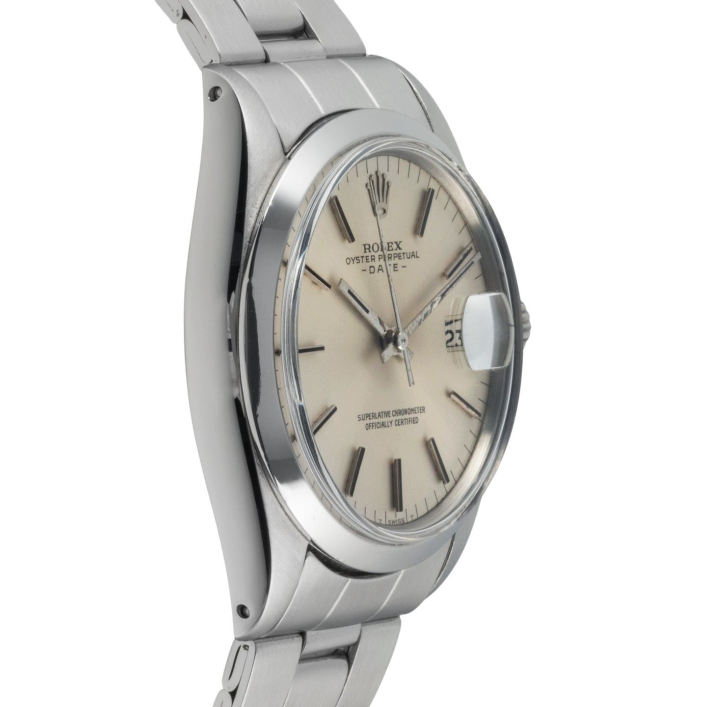 Rolex Oyster Perpetual Date 1500 (1971) - Silver dial 34 mm Steel case (7/8)