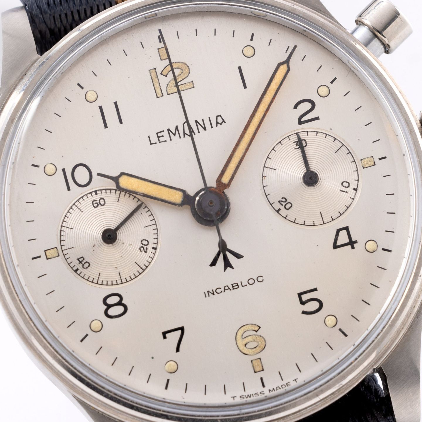 Lemania Vintage 15CHT (1960) - Zilver wijzerplaat 38mm Staal (3/8)