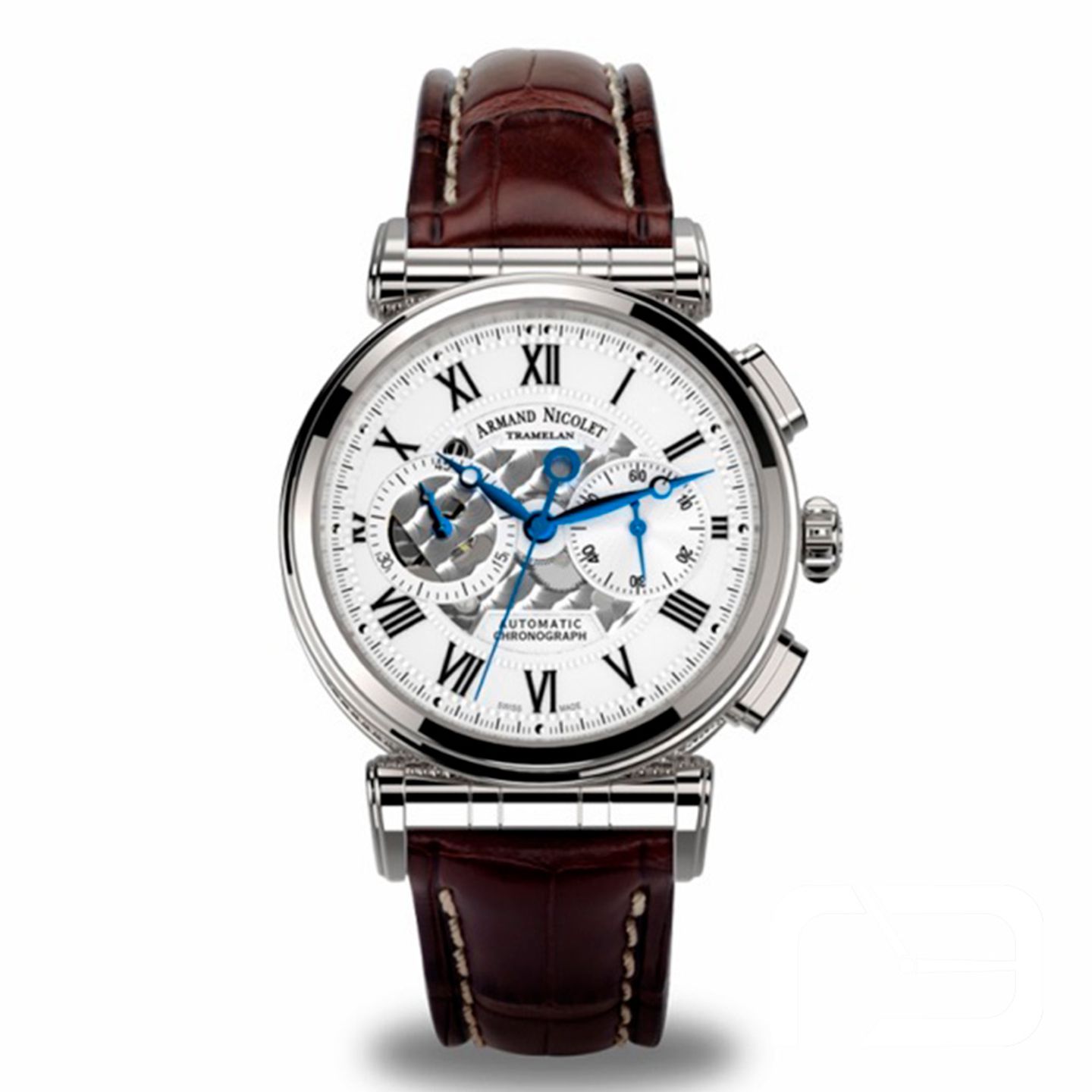 Armand Nicolet Unknown A424AAA-AG-P974MR2 (2024) - Silver dial 43 mm Steel case (2/3)