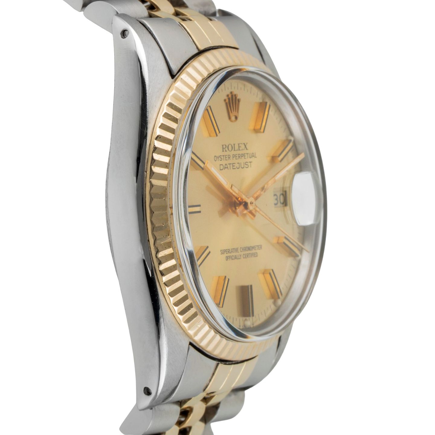 Rolex Datejust 36 16013 (1981) - Champagne dial 36 mm Gold/Steel case (7/8)