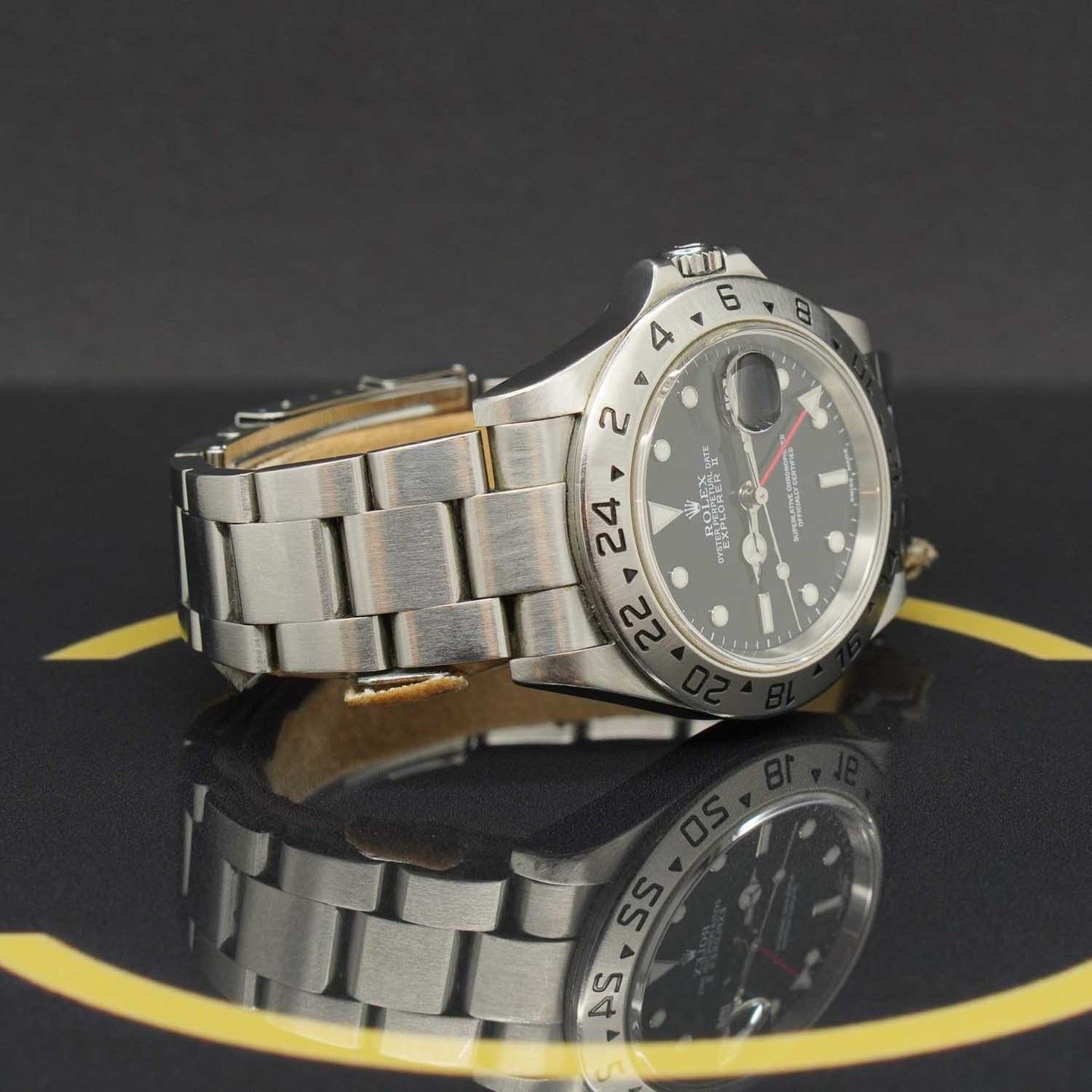 Rolex Explorer II 16570 (2004) - Zwart wijzerplaat 40mm Staal (5/7)