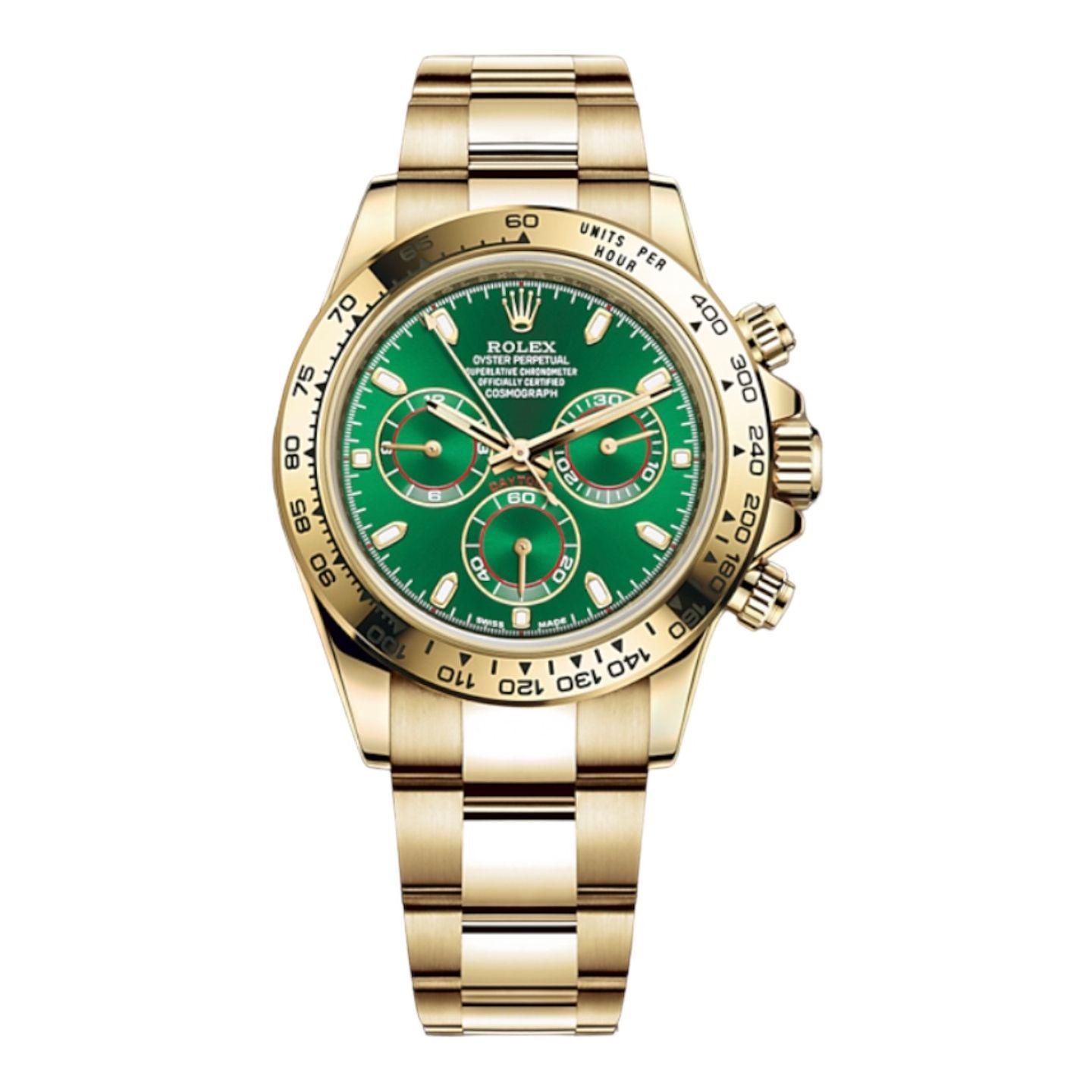 Rolex Daytona 116508 (2023) - Groen wijzerplaat 40mm Geelgoud (1/1)