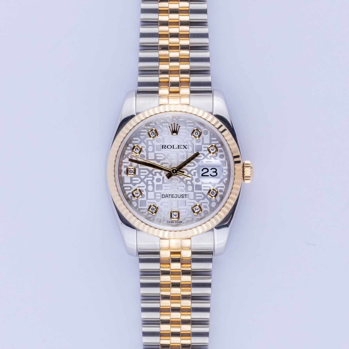 Rolex Datejust 36 116233 (2006) - Zilver wijzerplaat 36mm Goud/Staal (3/8)