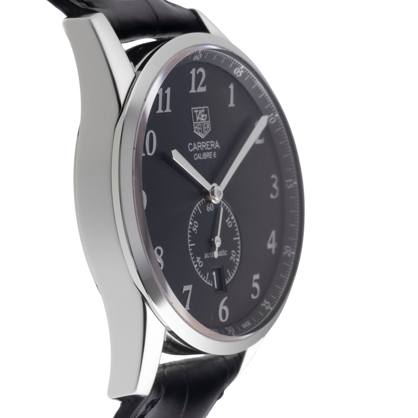 TAG Heuer Carrera Calibre 6 WAS2110 (2017) - Black dial Steel case (7/8)