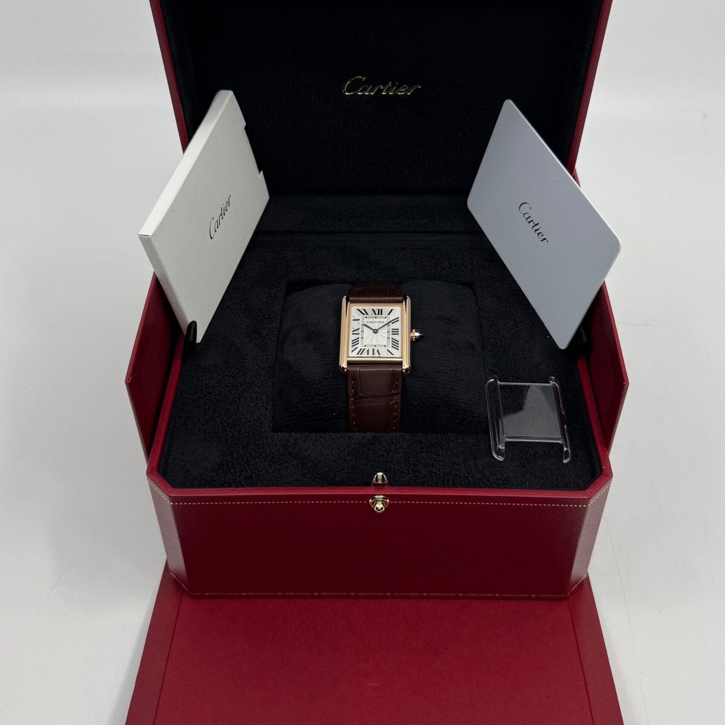 Cartier Tank Louis Cartier WGTA0011 (2025) - Silver dial 34 mm Rose Gold case (3/8)